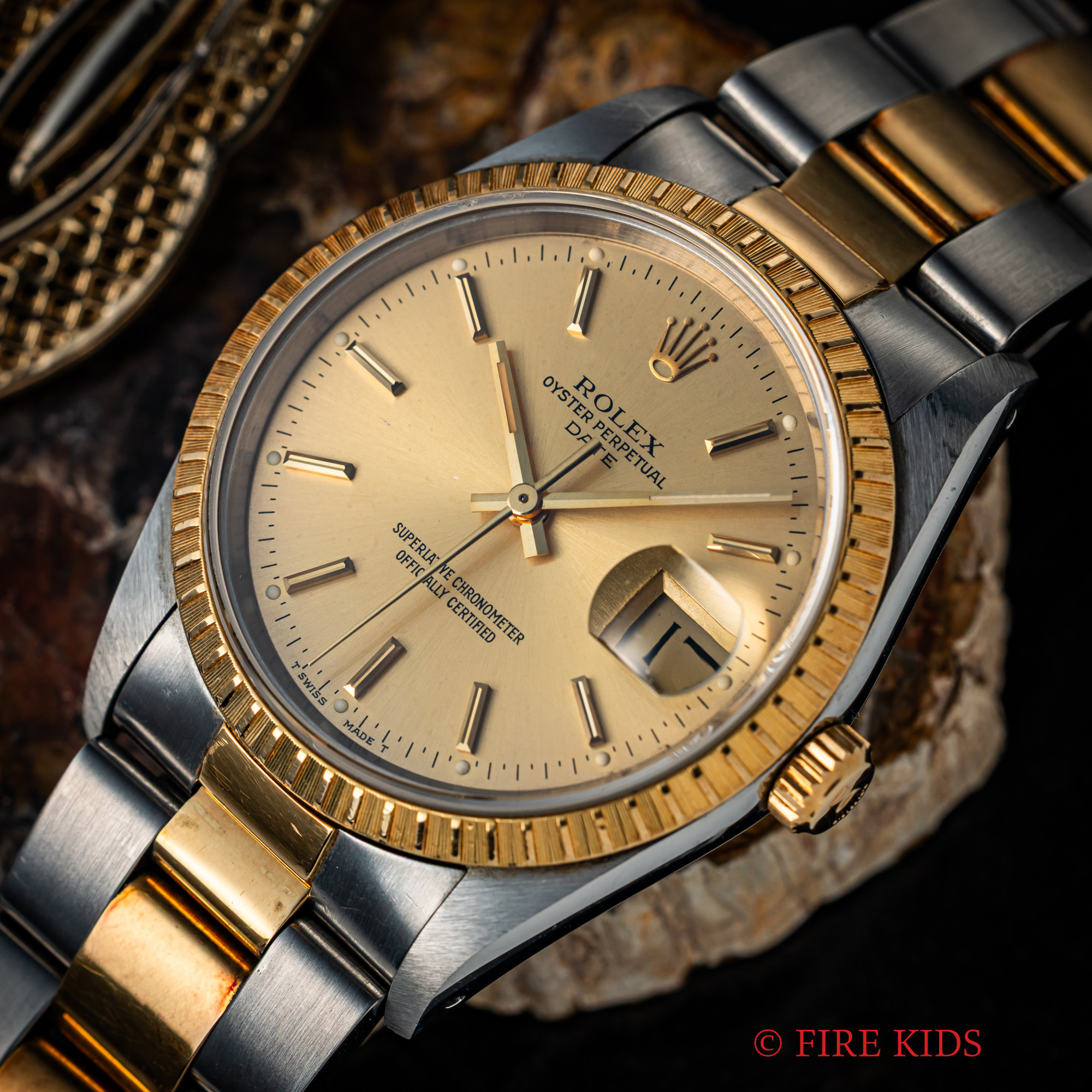 ロレックス オイスターパーペチュアルデイト コンビ 1990～1991年製 Ref.15233 自動巻 3連オイスターコンビブレス