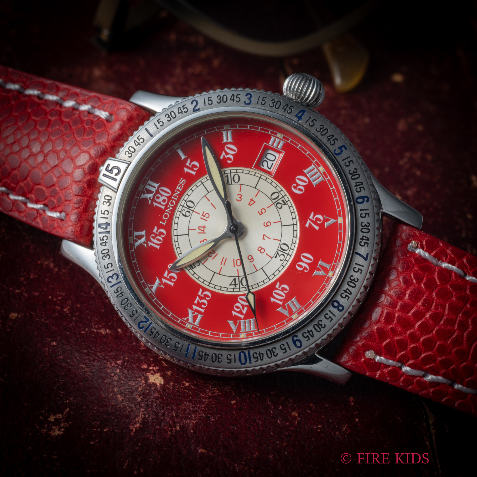 ロンジン リンドバーグ復刻モデル 1990年代製 アワーアングルウオッチ Ref.L2.617.4 自動巻 ツートンダイヤル 純正尾錠