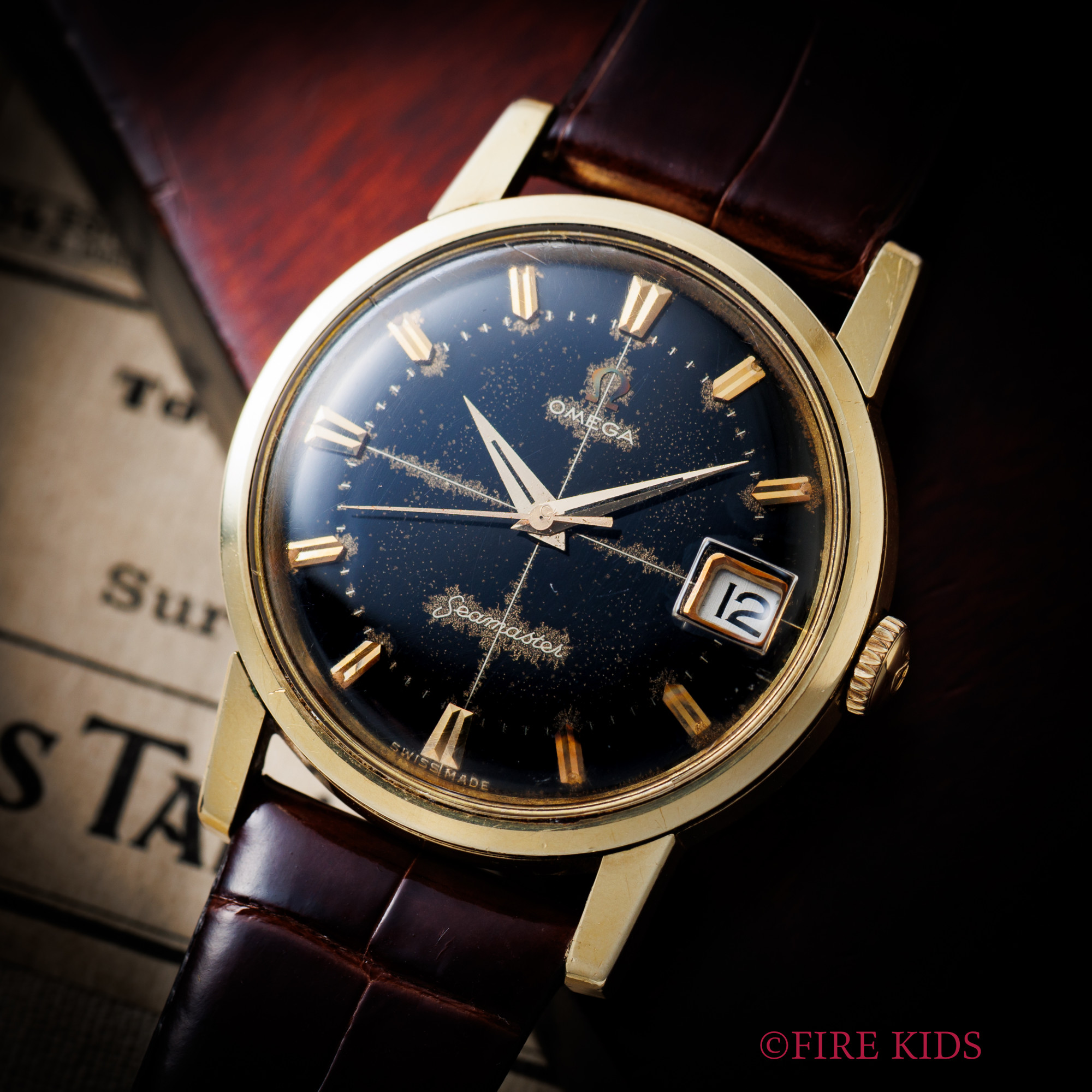 オメガ シーマスター ブラックミラーダイヤル ギルト Ref.14384 61SC 1961年製