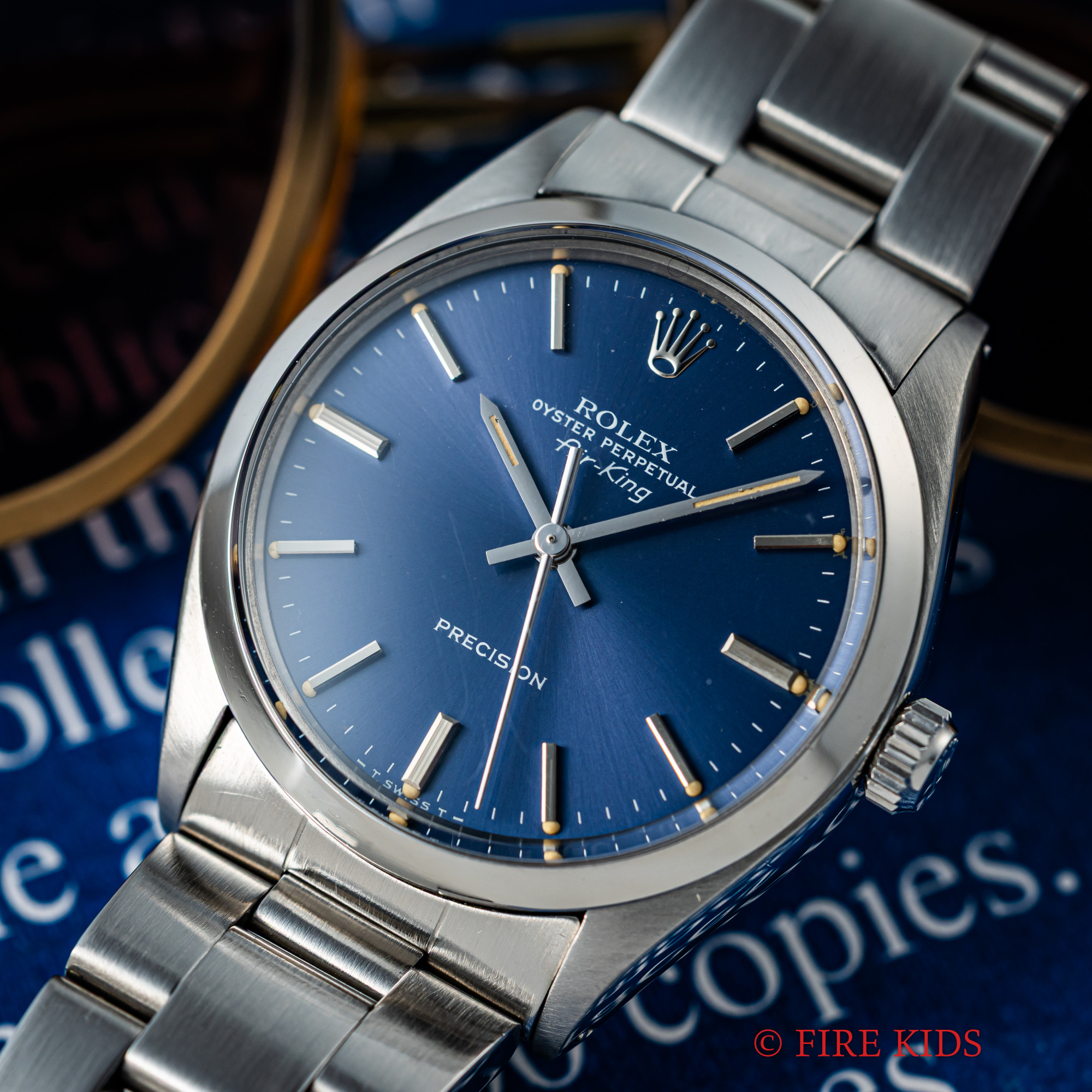 ロレックス エアキング ブルー 1980年製 純正ブレス 自動巻き ノンデイト