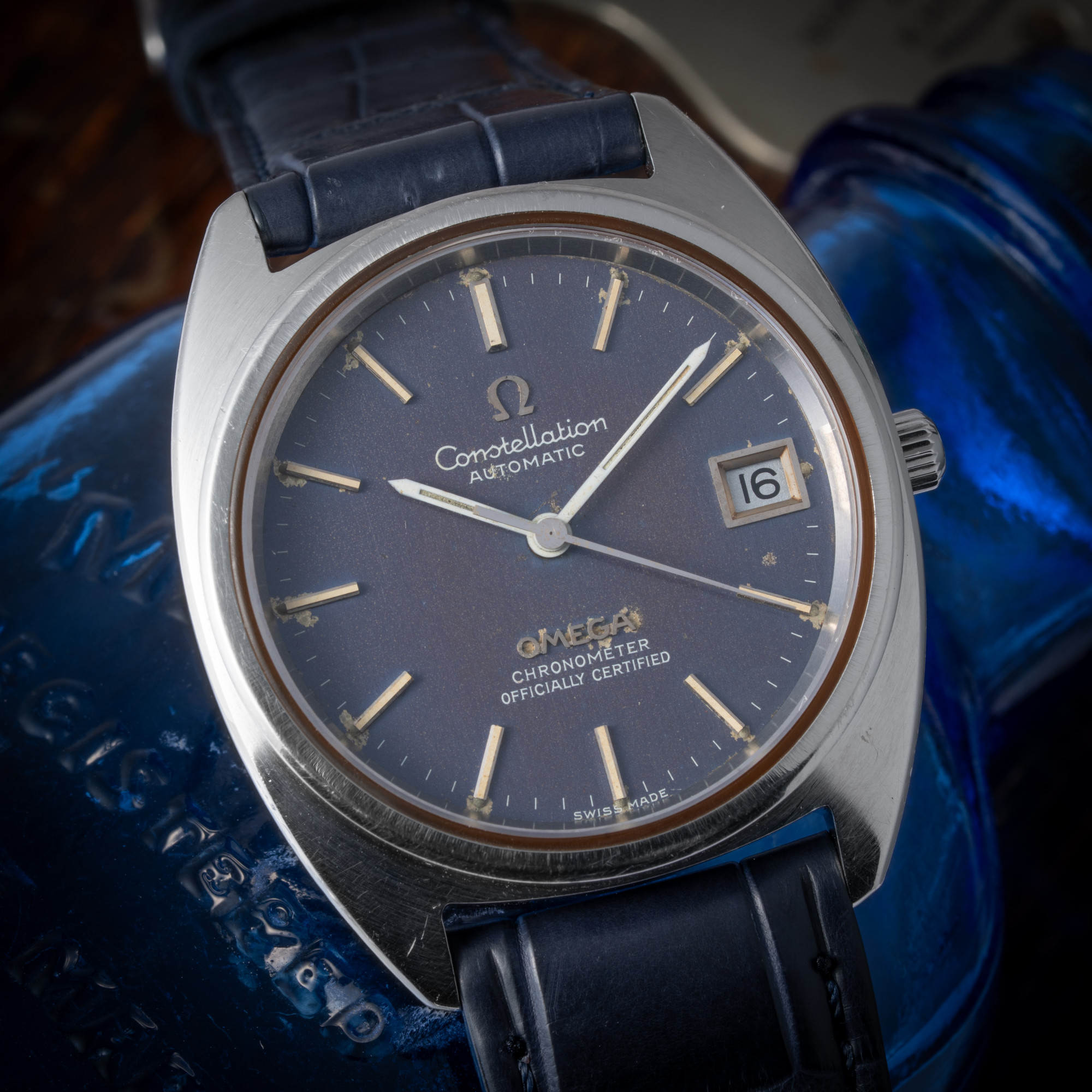 オメガ OMEGA コンステレーション後期 1971年製 パープルチェンジダイヤル Cal.1011 ハイビート自動巻き