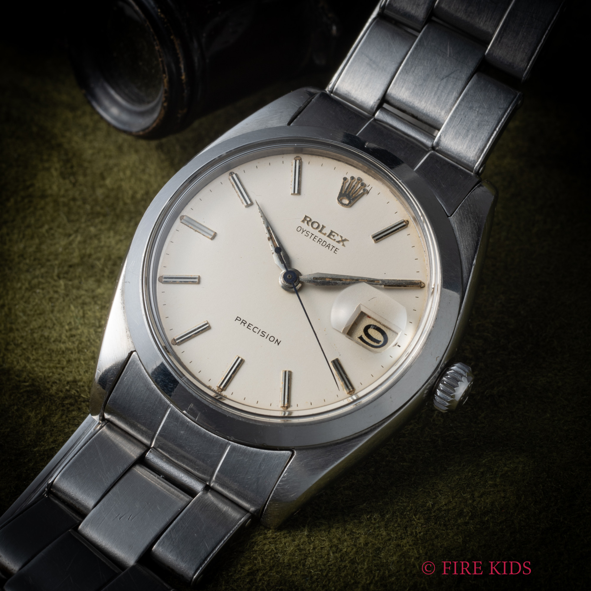 ロレックス オイスターデイト 1961年製 Ref.6694 アルファハンド ブルースチール秒針 手巻 純正リベットブレス