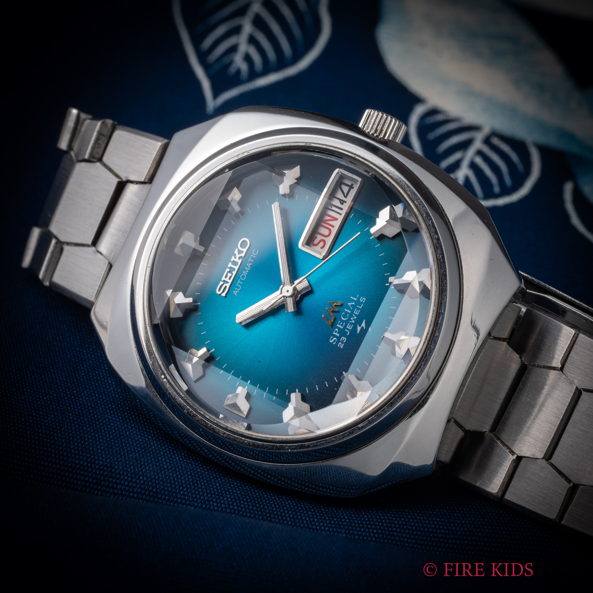 セイコー ロードマチックスペシャル ブルーダイヤル デイデイト 漢字曜日 純正ブレス カットガラス