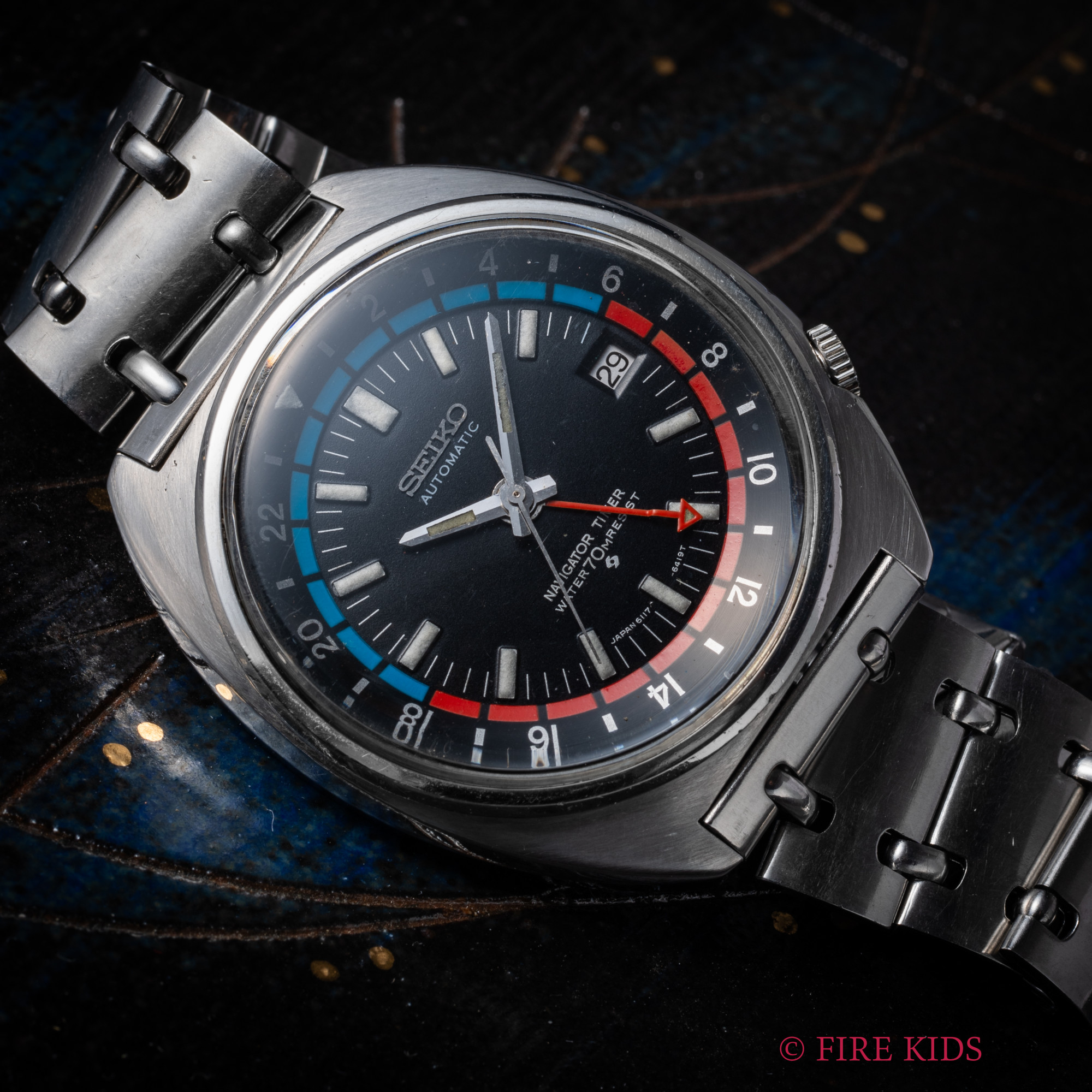 セイコー ナビゲータータイマー セカンド 1970年製 Ref.6117-6410 純正ブレス付き