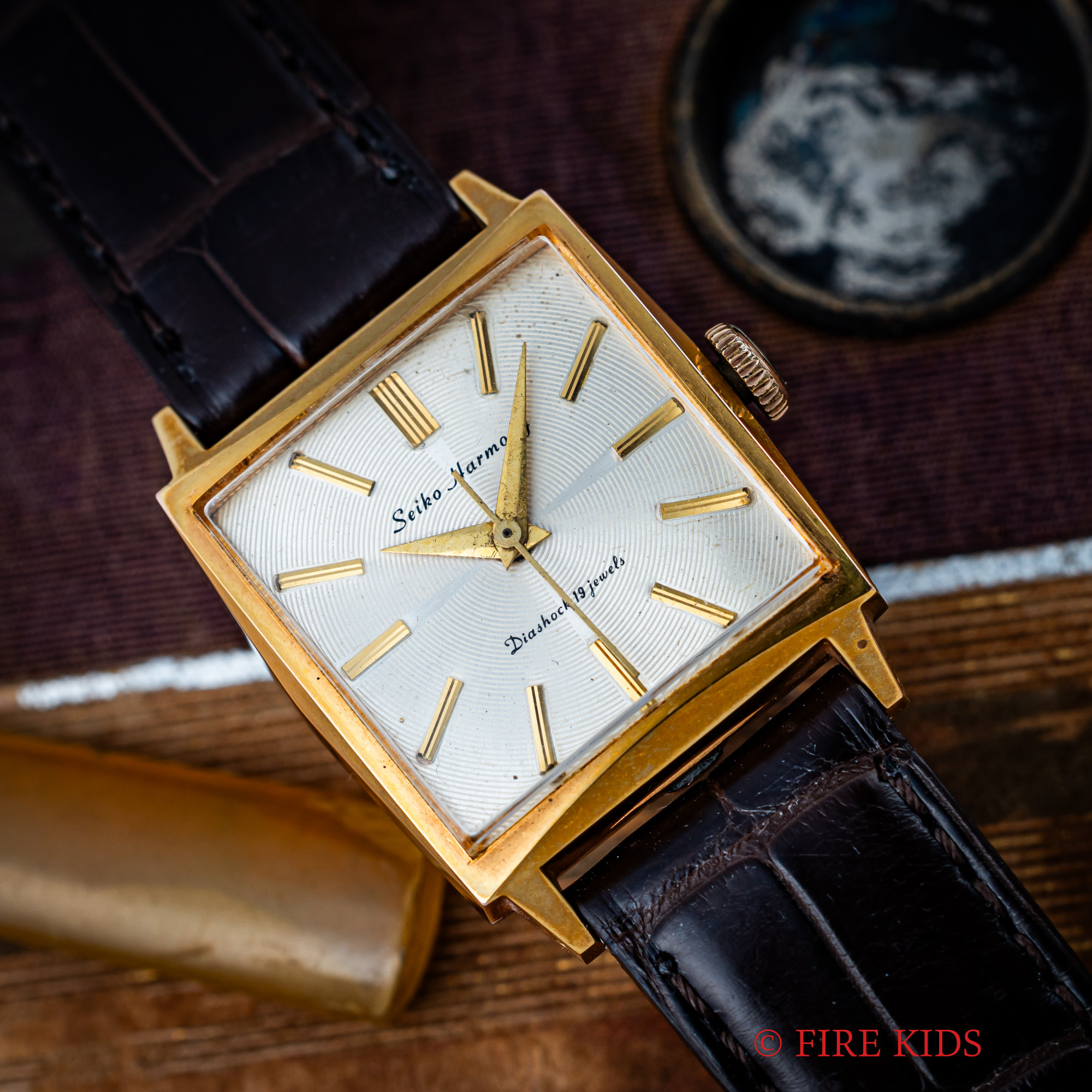 セイコー ハーモニー 角型 レコード文字盤 1963年製 Ref.1002