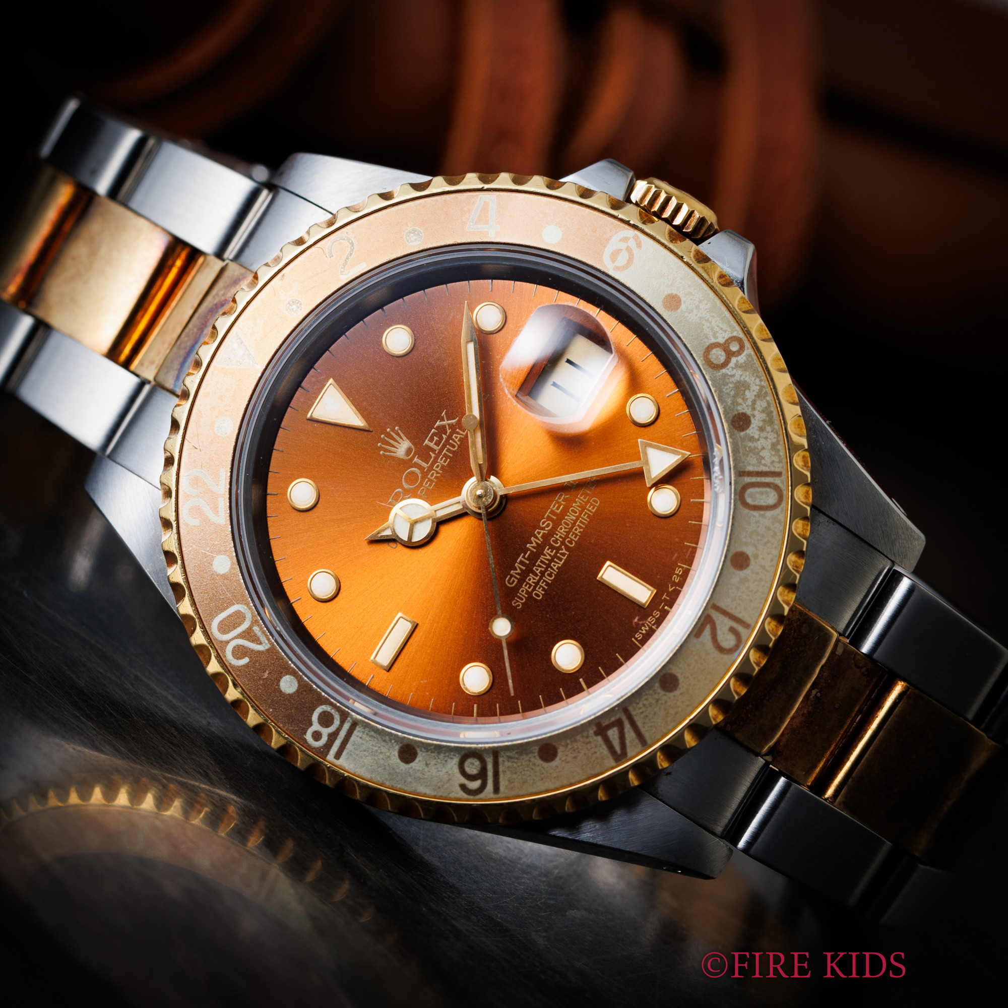 ロレックス GMTマスター2 ルートビア コンビ 純正コンビブレス Ref.16713 1991年製