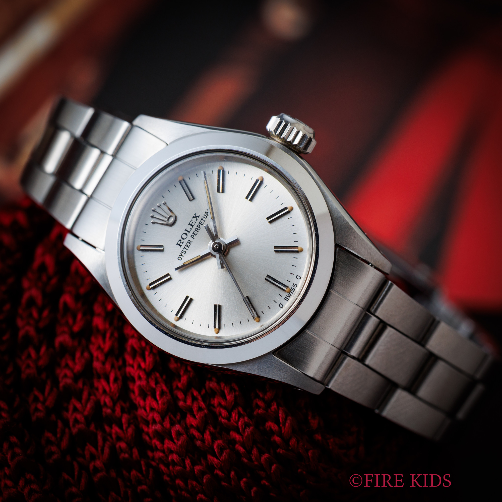 ロレックス オイスターパーペチュアル Ref.6718 レディース シグマダイヤル 純正巻きブレス 裏シール残り 1972年製