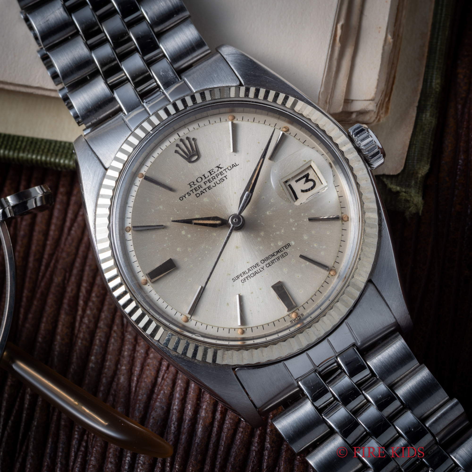 ロレックス デイトジャスト 1962年製 Ref.1601 ホワイトゴールドベゼル アルファハンド 自動巻クロノメーター 純正ジュビリーブレス