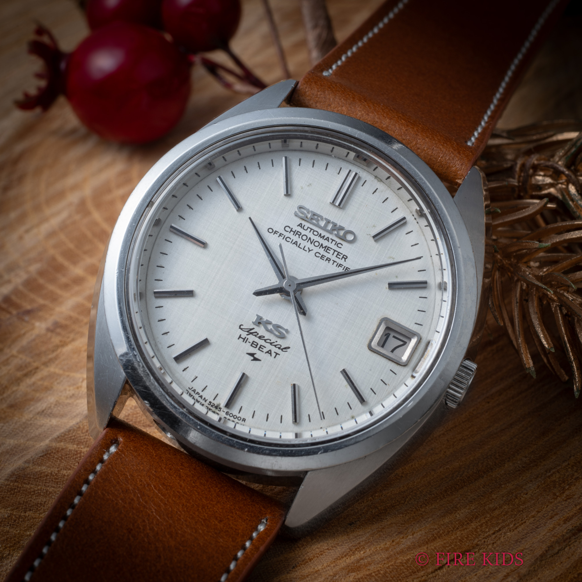 キングセイコー クロノメーター 1971年製 Ref.5245-6000 自動巻クロノメーター  絹目ダイヤル