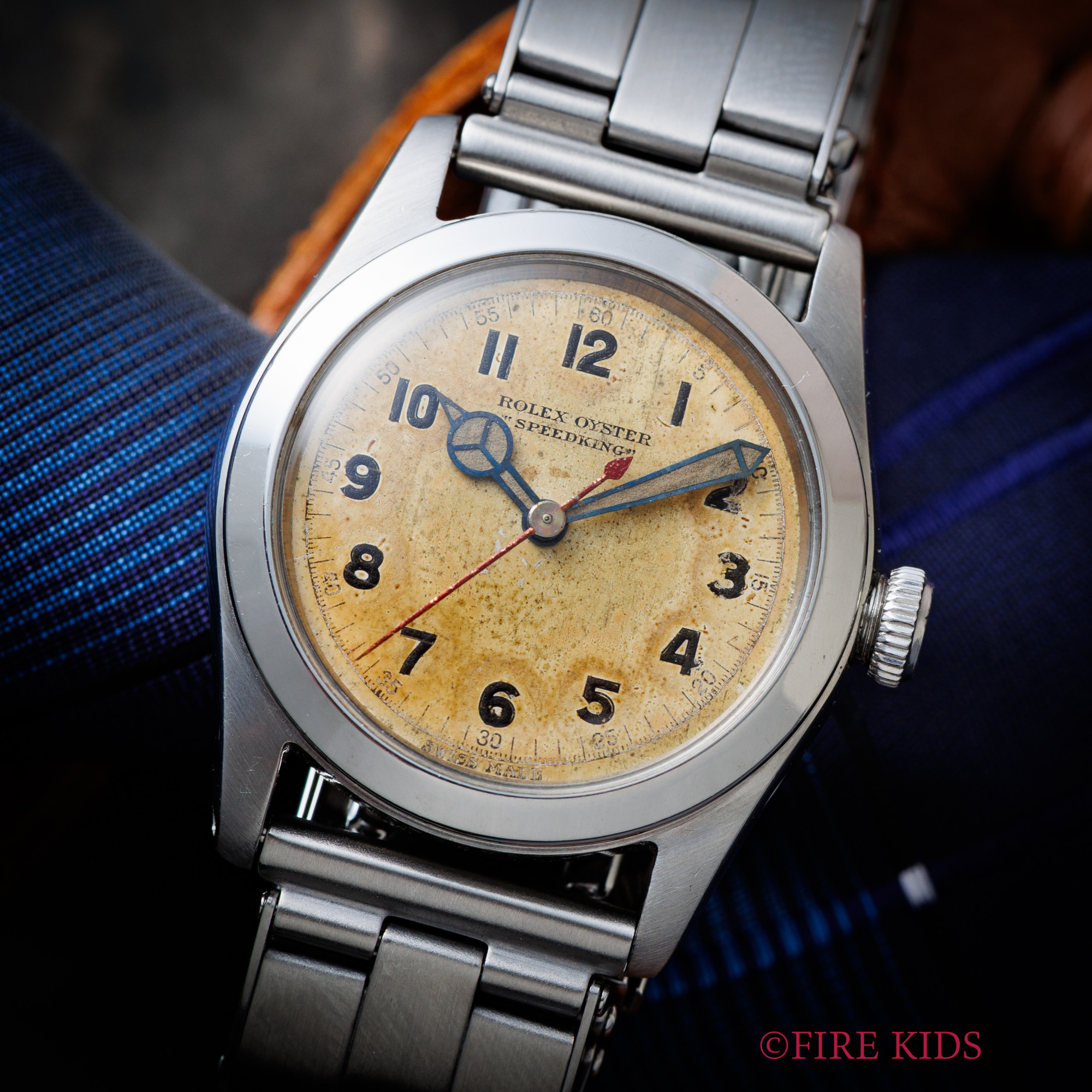 ロレックス オイスター スピードキング 手巻き 1945年製 アラビアダイアル Ref.4220