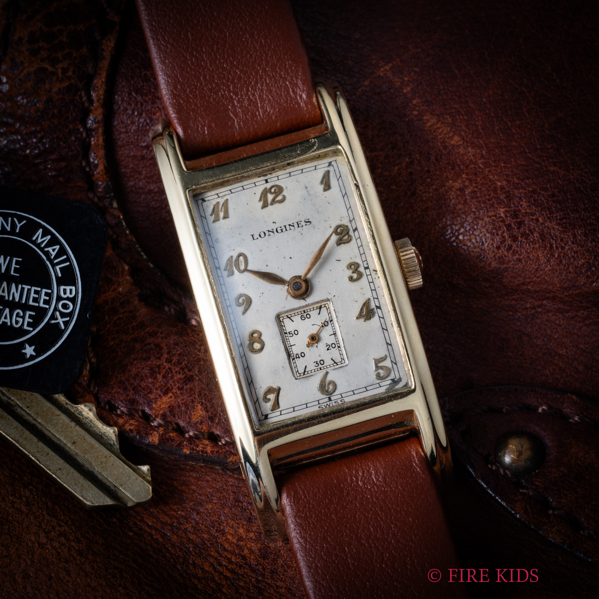 ロンジン 14金無垢レクタンギュラー 1940年代製 手巻き Cal.9L