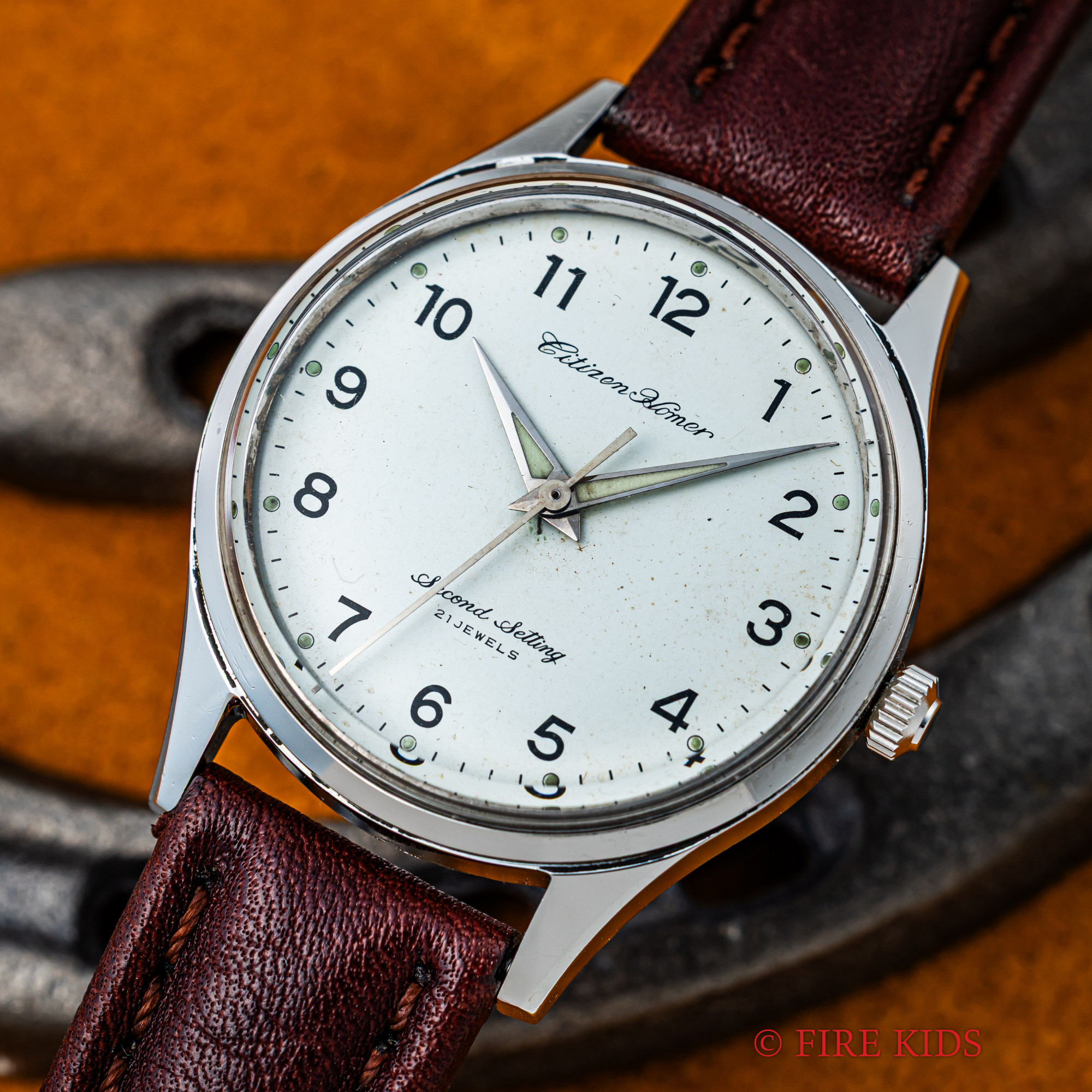 シチズン　国鉄ホーマー 1973年製 金沢鉄道管理局 セコンドセッティング手巻 昭和48年