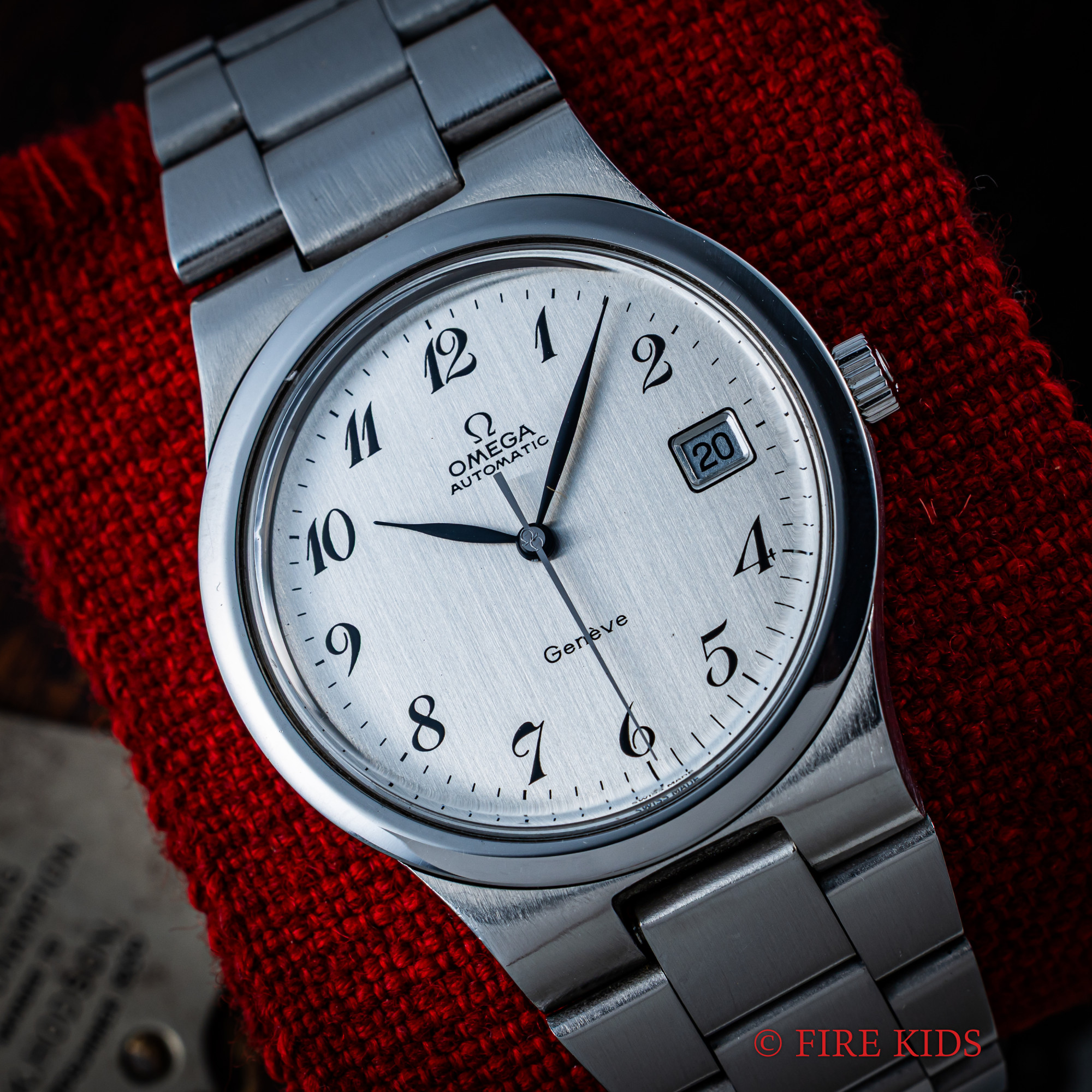 オメガ ジュネーブ 全アラビア 1973年製 Ref.166.0173 ブレス一体型