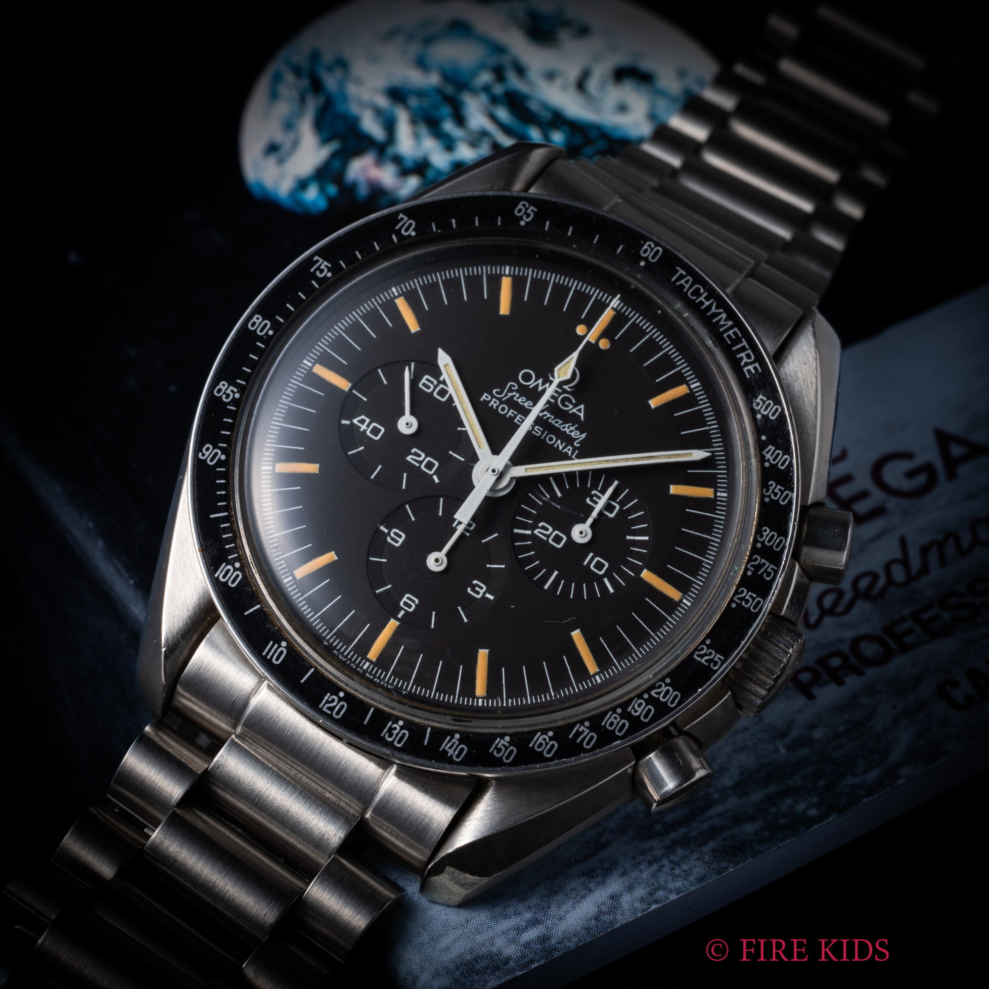 オメガ スピードマスタープロフェッショナル 1989年製 Ref.145.022 5th 20周年記念 下がりr  説明書付き