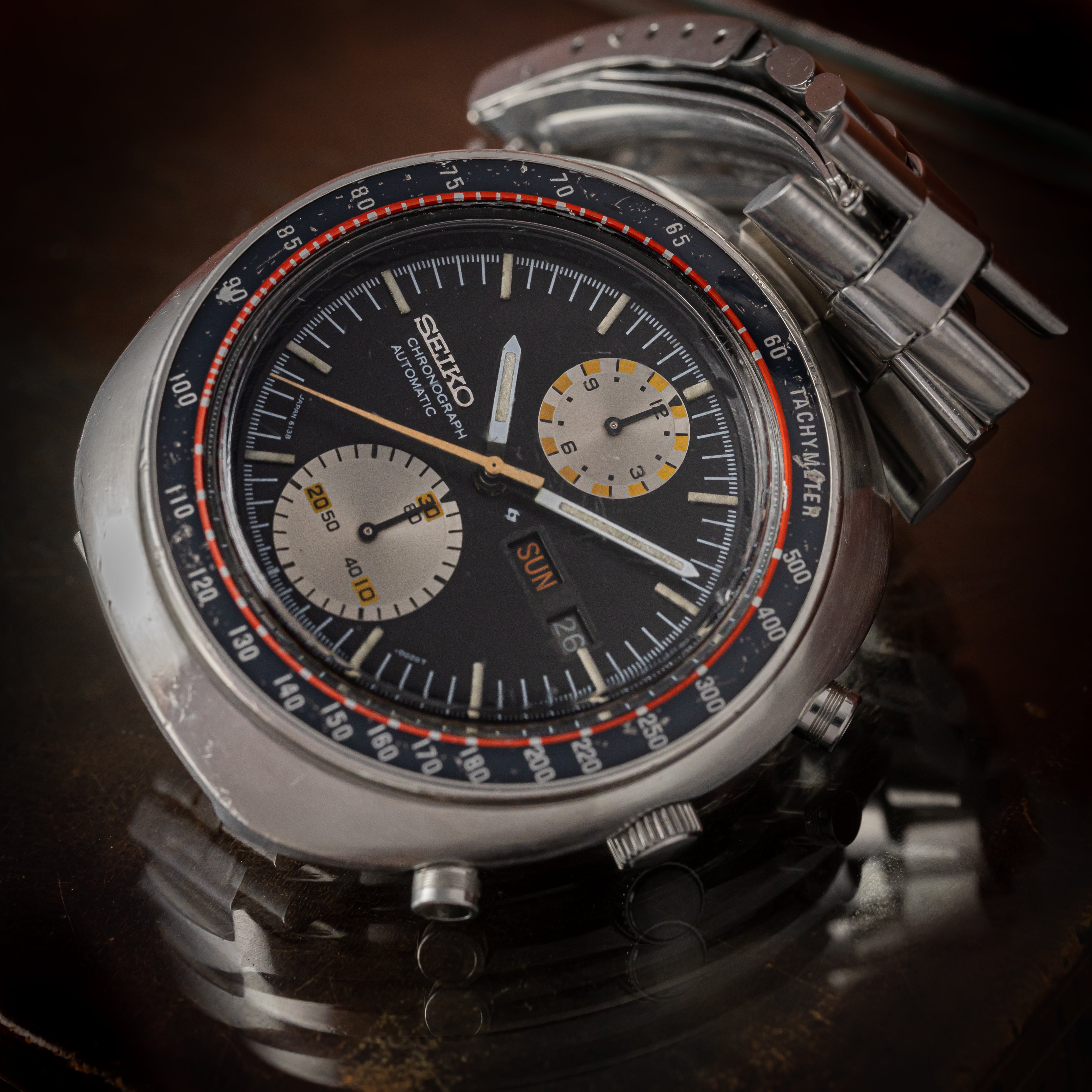 セイコー クロノグラフ 1969年製 Ref.6138-0012 国外仕様 逆パンダダイヤル