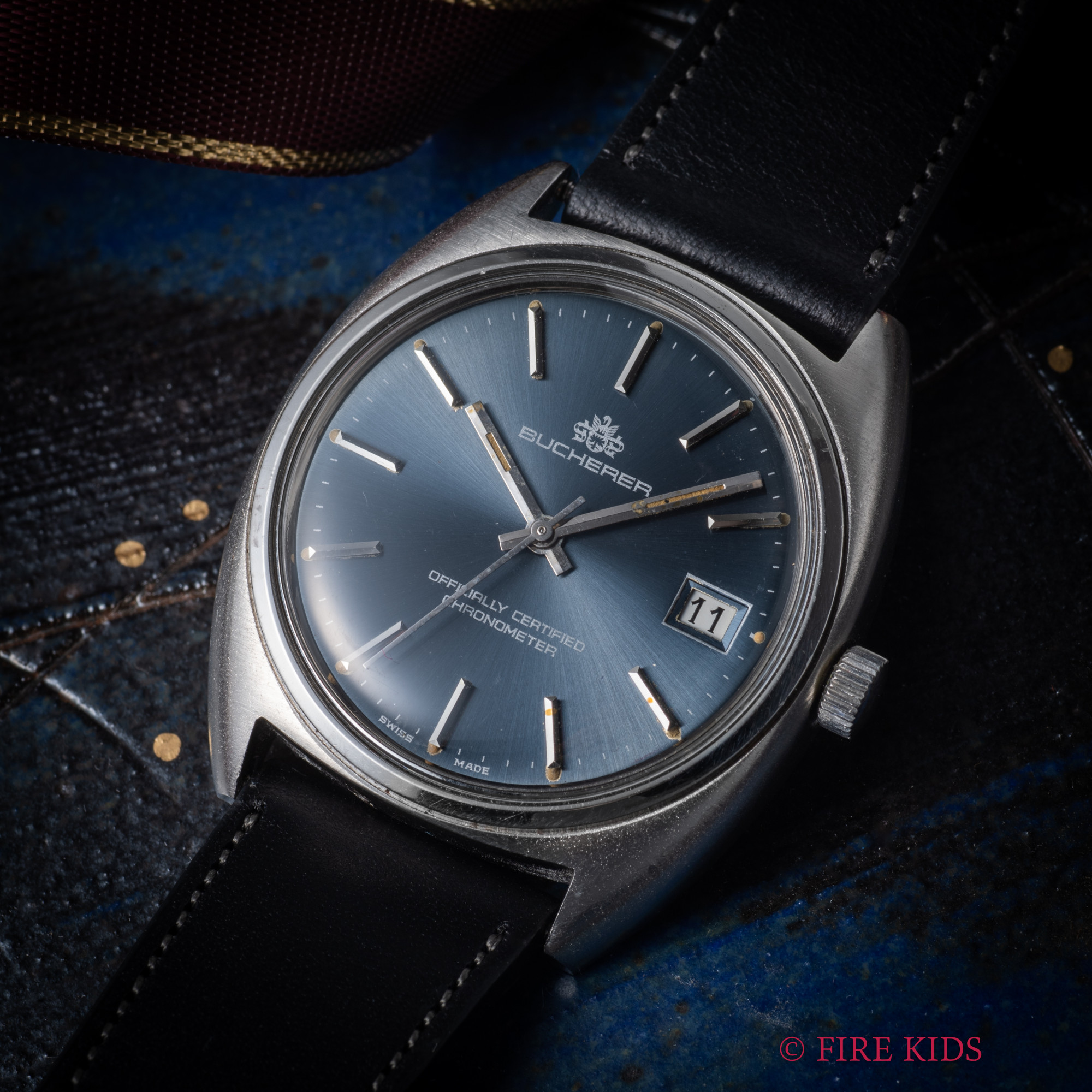 ブッフェラー クロノメーター トノーケース オートマチック 1970年代