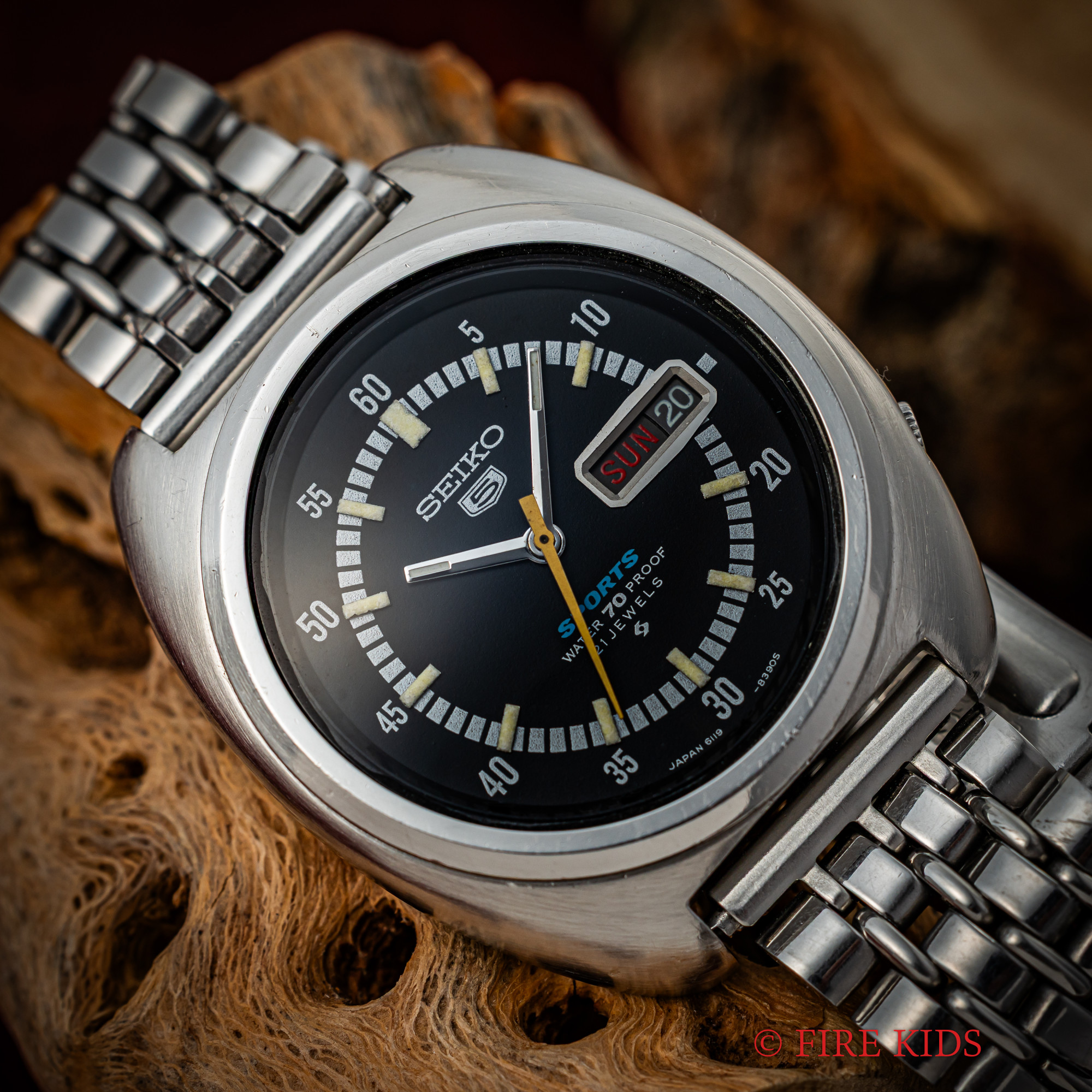 セイコー 1969年製 ５スポーツ Ref.6119-8310 自動巻 社外ステンレスブレス