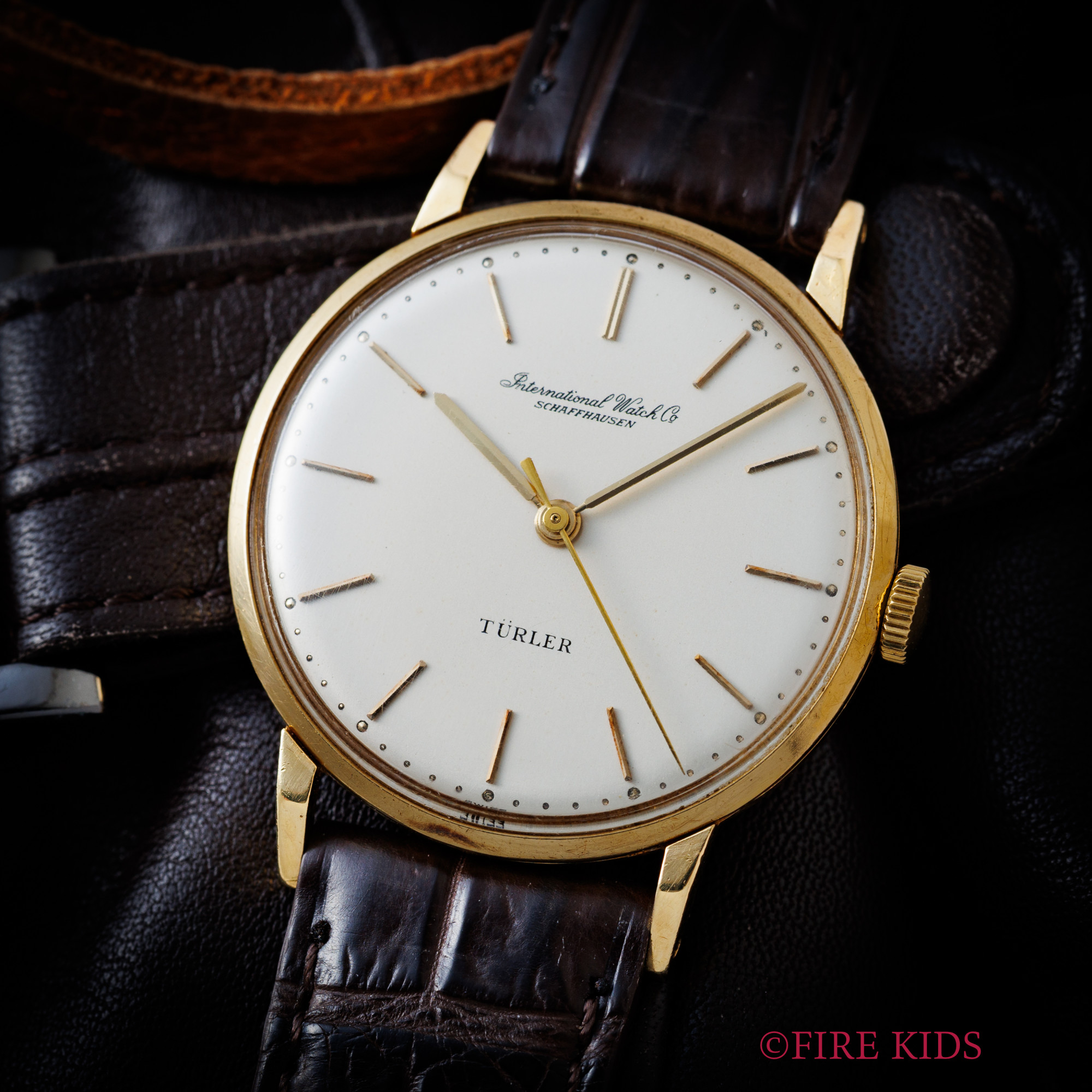 IWC 18金無垢チューラーWネーム 手巻 Cal.401 1956年製