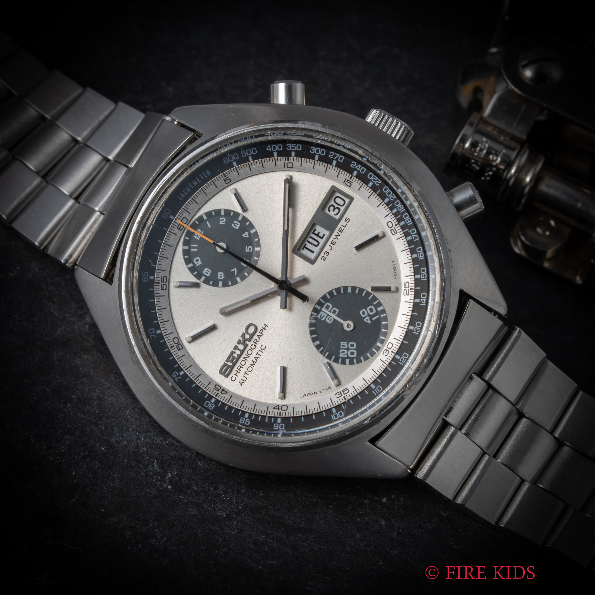 セイコー クロノグラフ 1972年製 自動巻き Ref.6138-8000 ベビーパンダ 純正ブレス付き