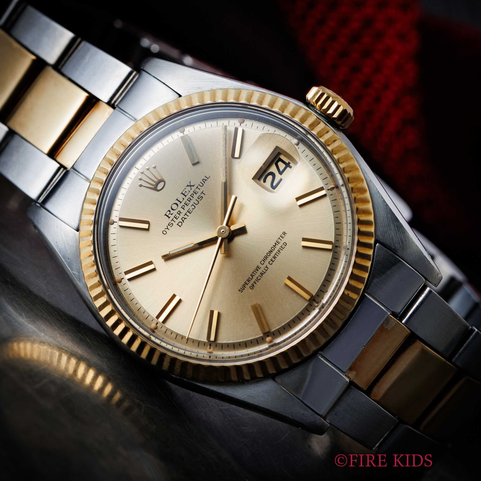 ロレックス デイトジャスト 自動巻き 1973年製 Ref.1601 コンビ 3連オイスターブレス