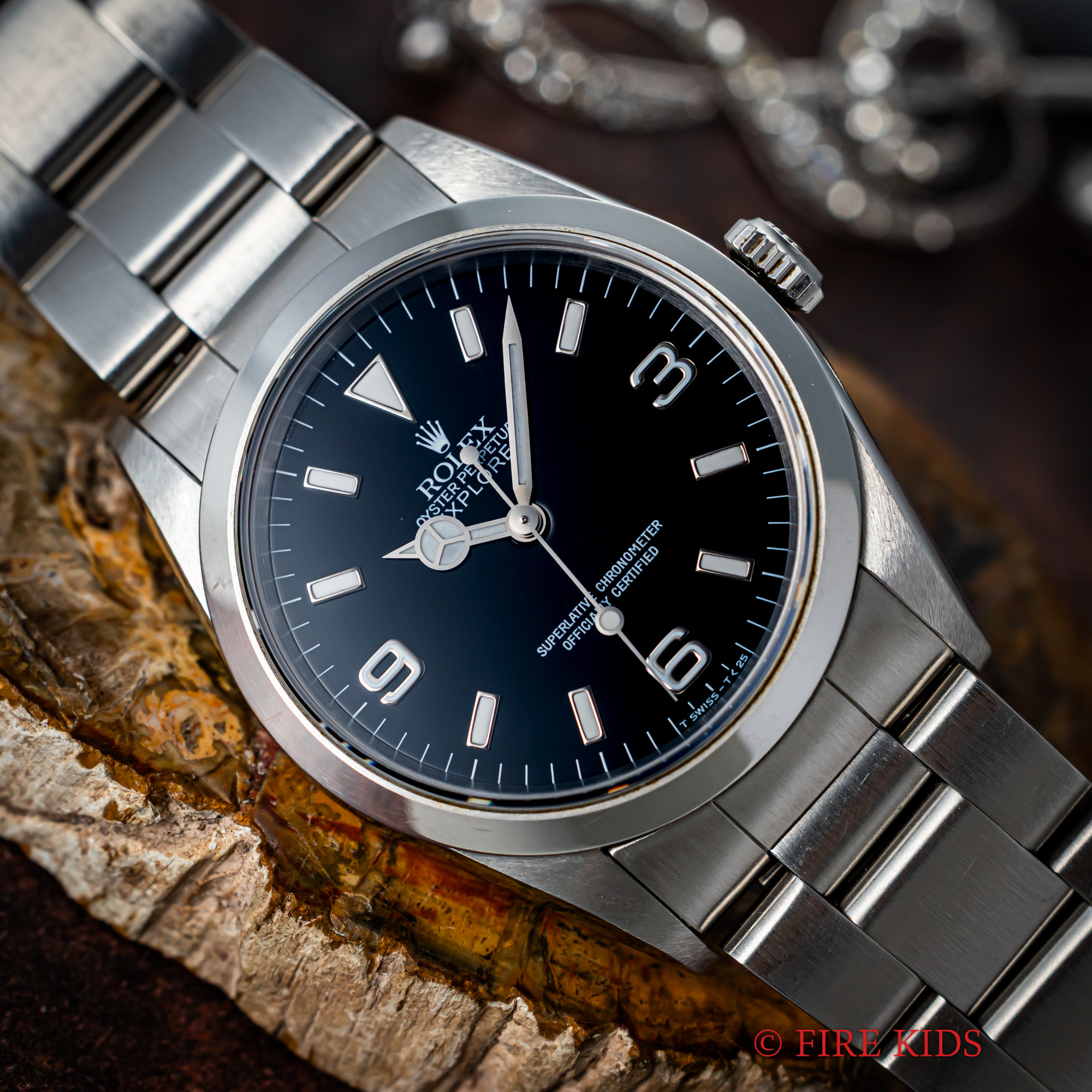 ロレックス 1996年製 エクスプローラー Ref.14270 オールトリチウム 自動巻クロノメーター ギャラ付