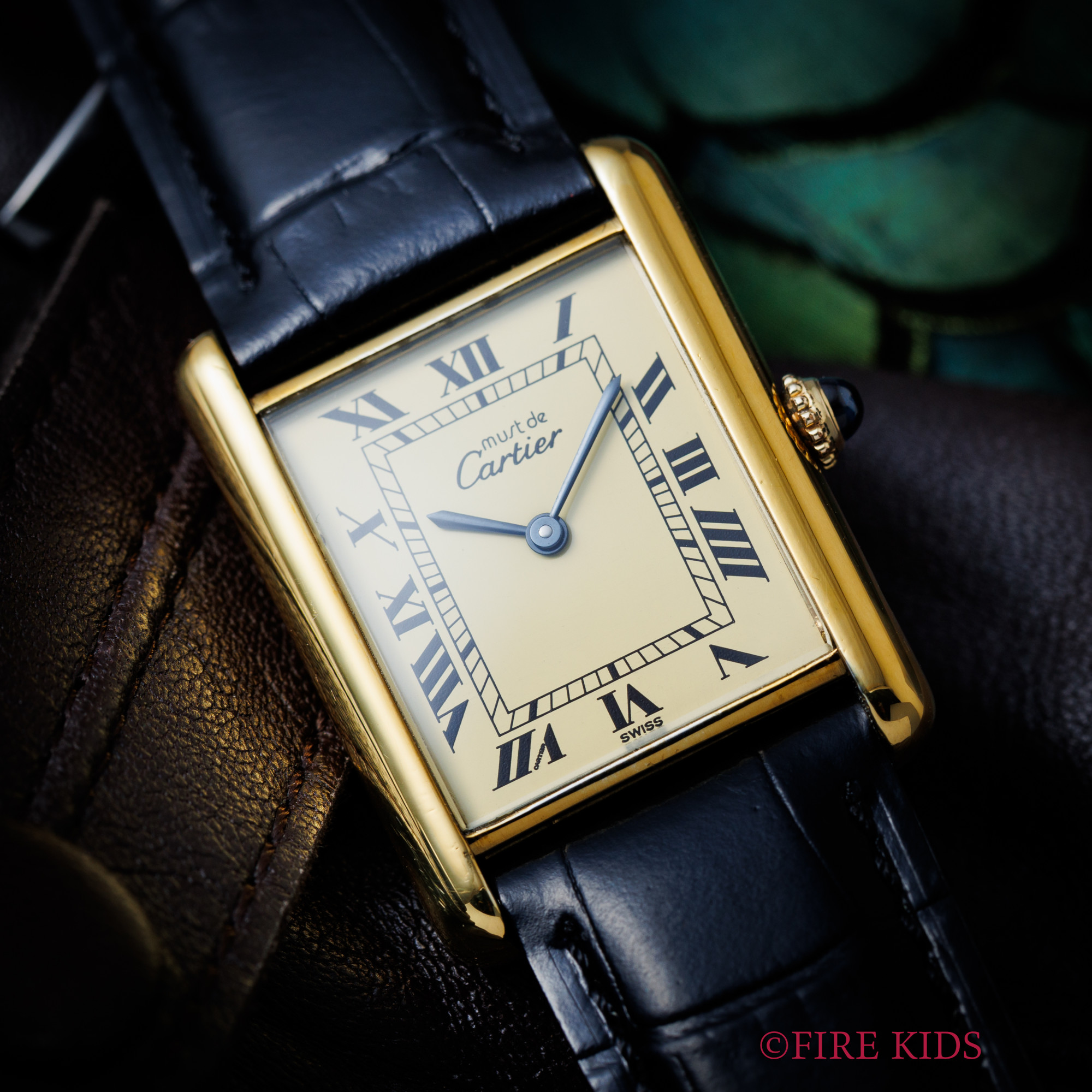 カルティエ マストタンク LMサイズ 1980年代製 手巻 アイボリーローマンダイヤル