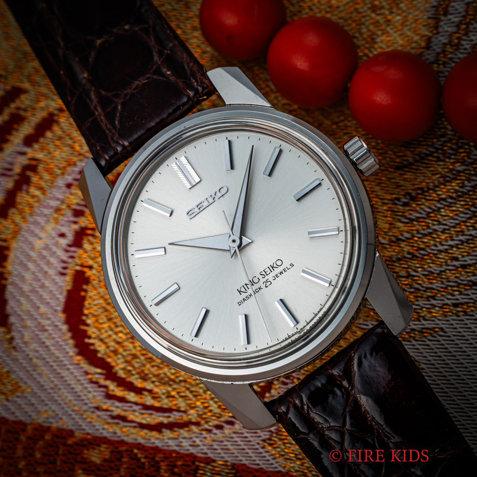 キングセイコー 44KS 1965年製 Ref.44-9990 ノンデイト手巻 盾メダリオン 純正尾錠