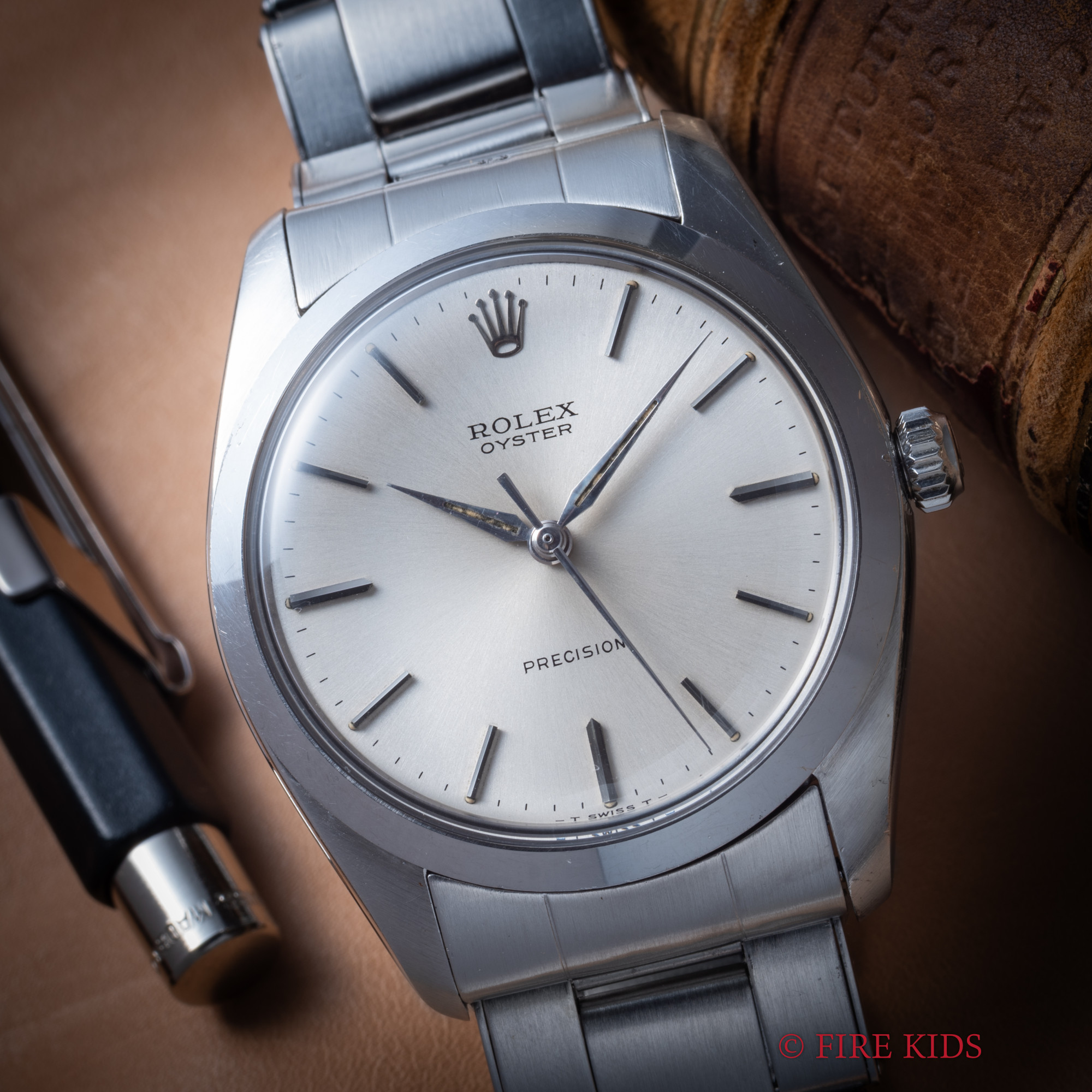 ロレックス オイスター 1965年製（1966年ギャラ）35㎜ビッグケース Ref.6424 手巻 純正リベットブレス 箱ギャラ