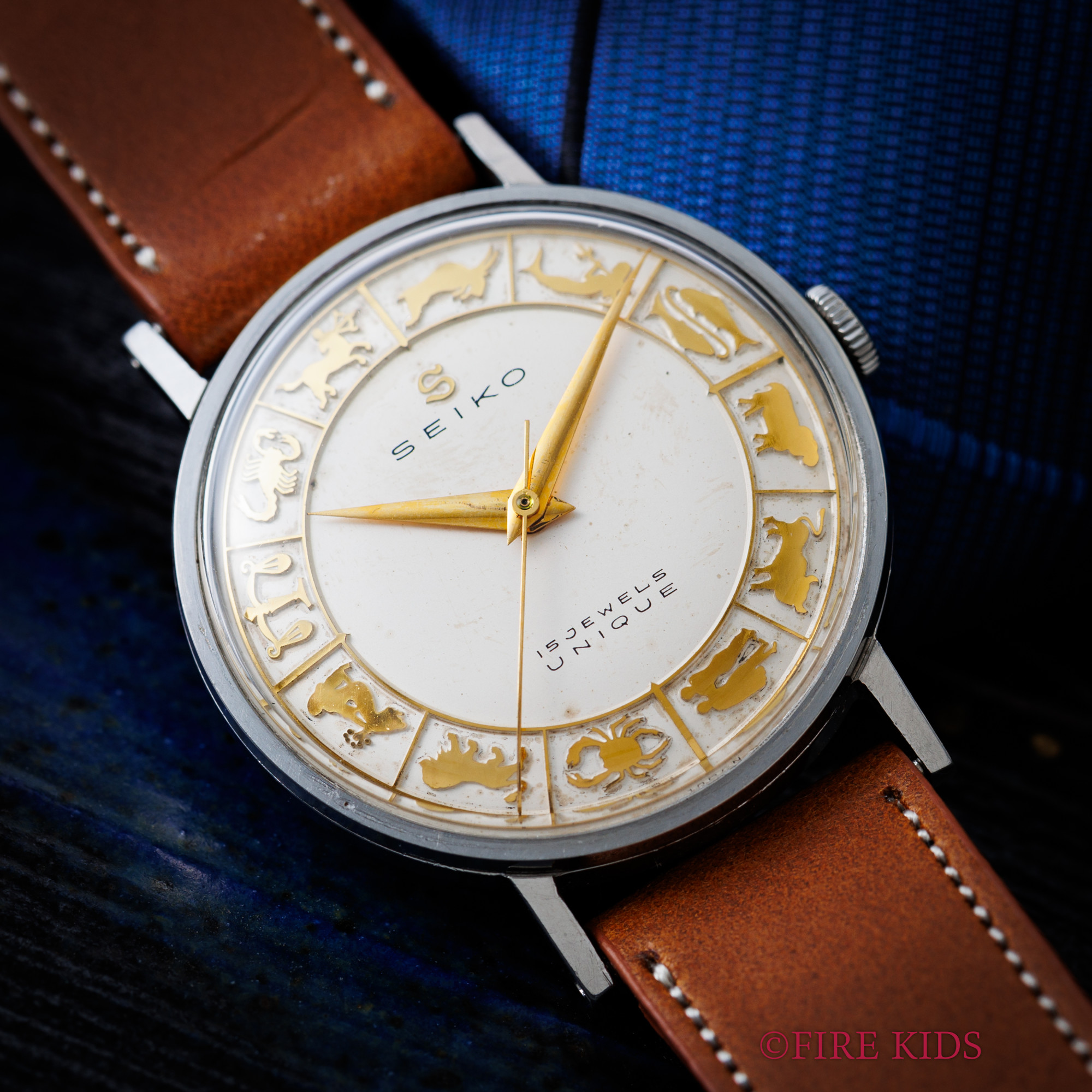 セイコー 1958年製 ユニーク 12星座文字盤 Ref.14034U 15石手巻