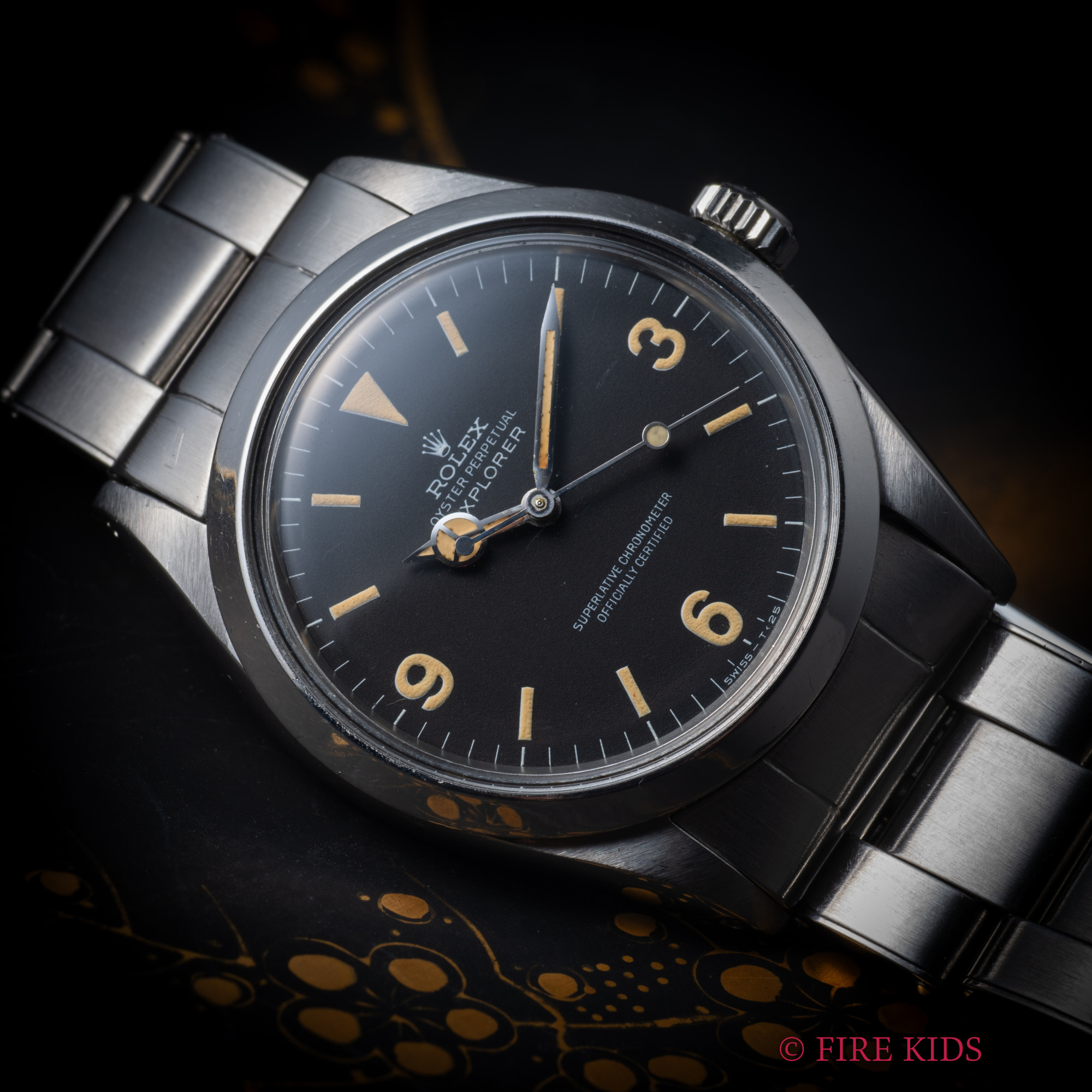 ロレックス エクスプローラー 1969年製 マーク1ダイヤル フロッグフット Ref.1016 箱ギャラ付 純正リベットブレス