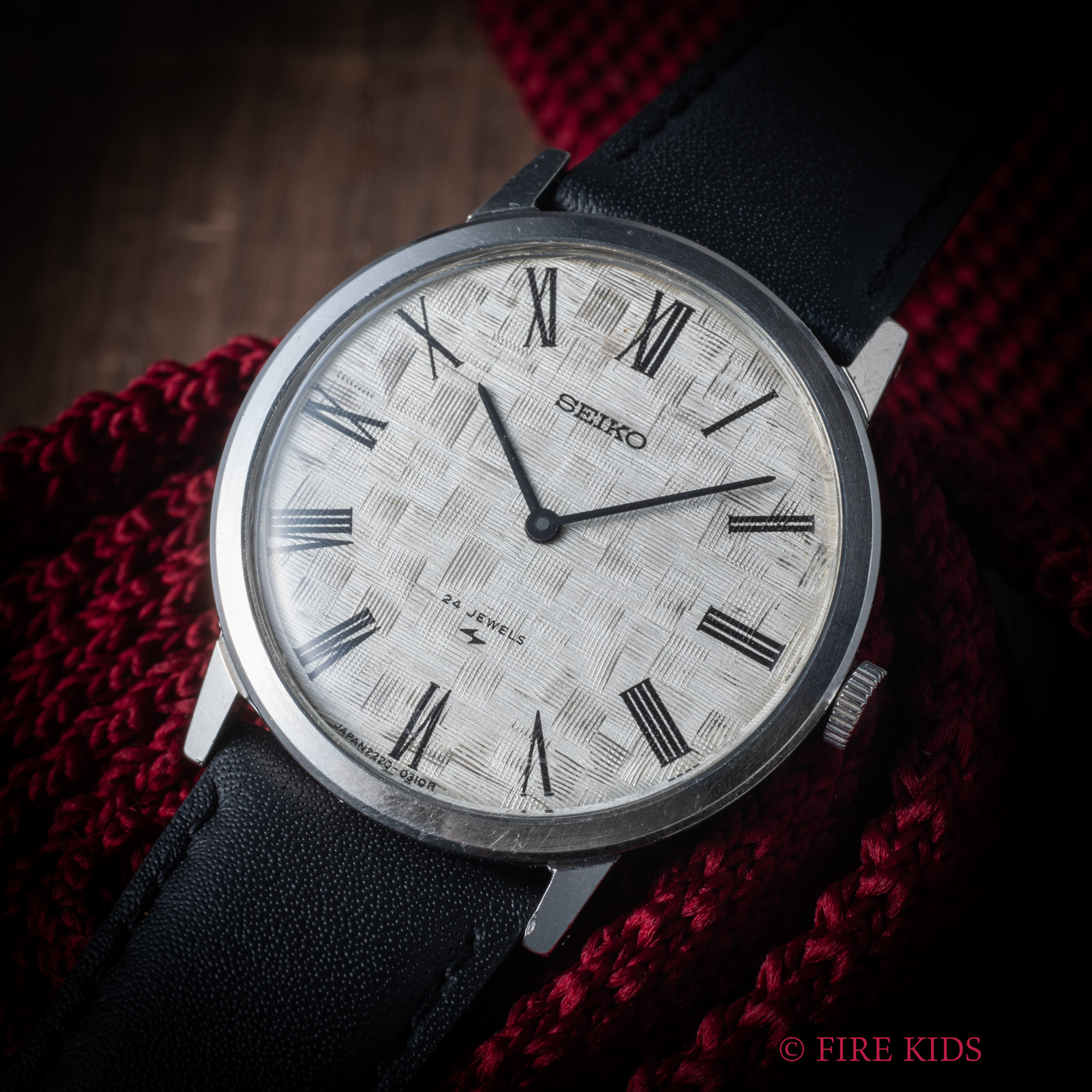 セイコー シャリオ リネン調文字盤 1971年製 薄型手巻き