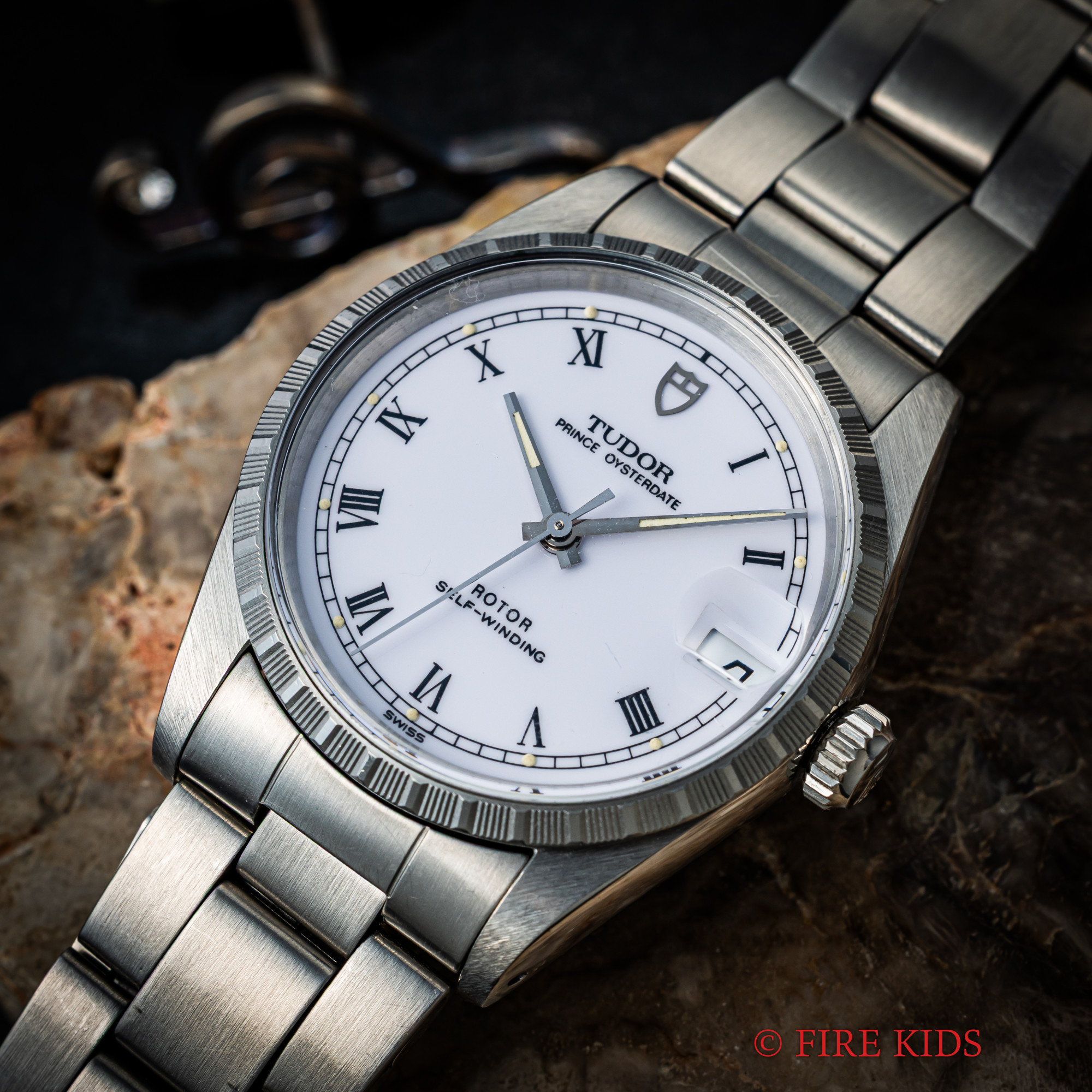 チューダー プリンスオイスターデイト　王冠リューズ　1989年製　Ref.74310N　ホワイトローマン