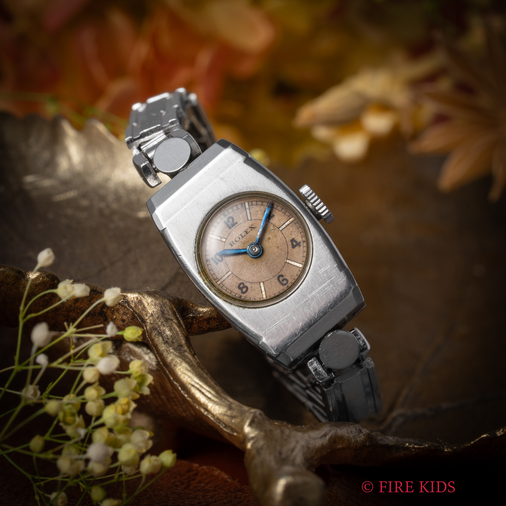 ロレックス ROLEX セクターダイヤル レディース 1920年代製 トノーケース Ref.2696 手巻き ブルースティールハンド