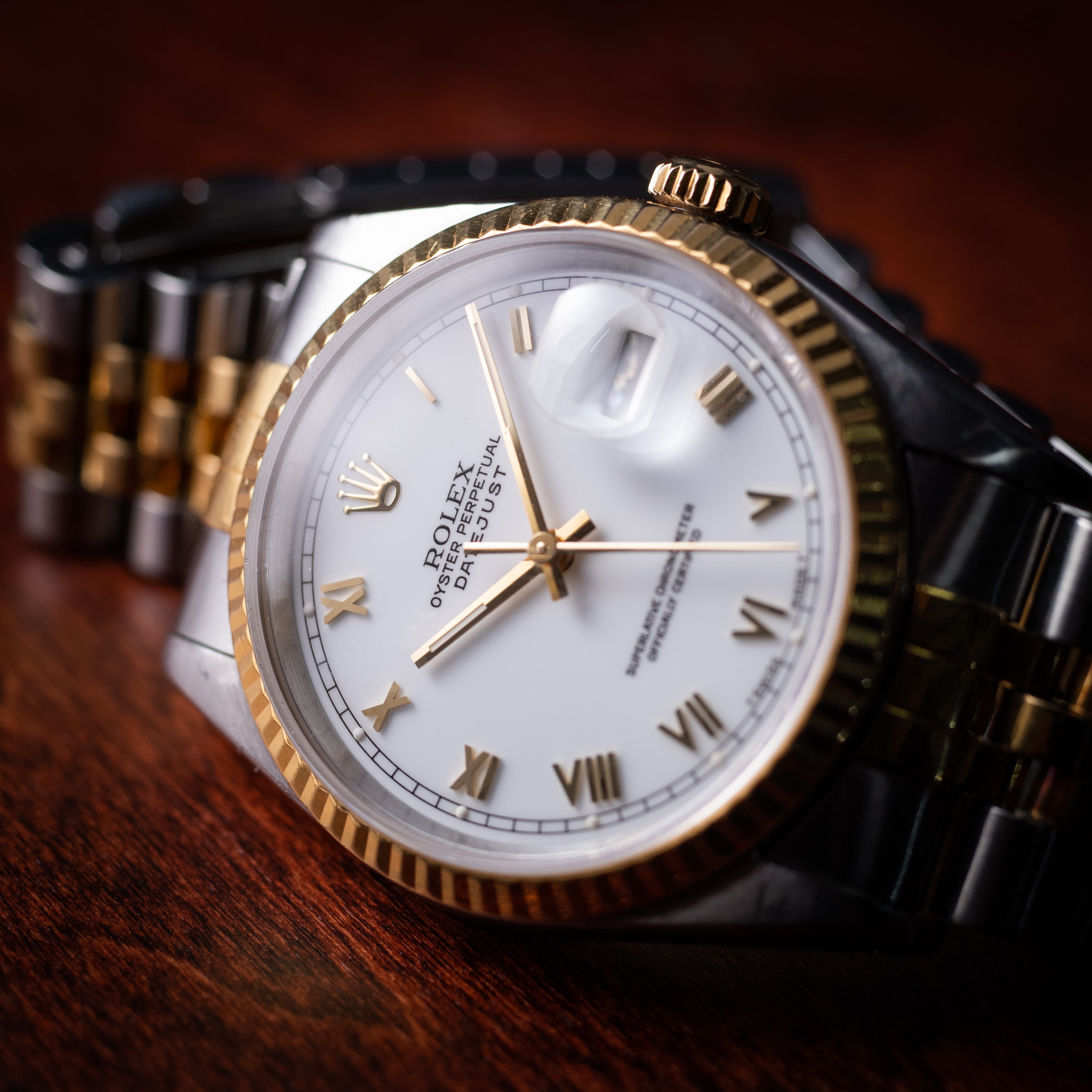 ロレックス デイトジャスト 1991年製 コンビ Ref.16233 ホワイトローマン