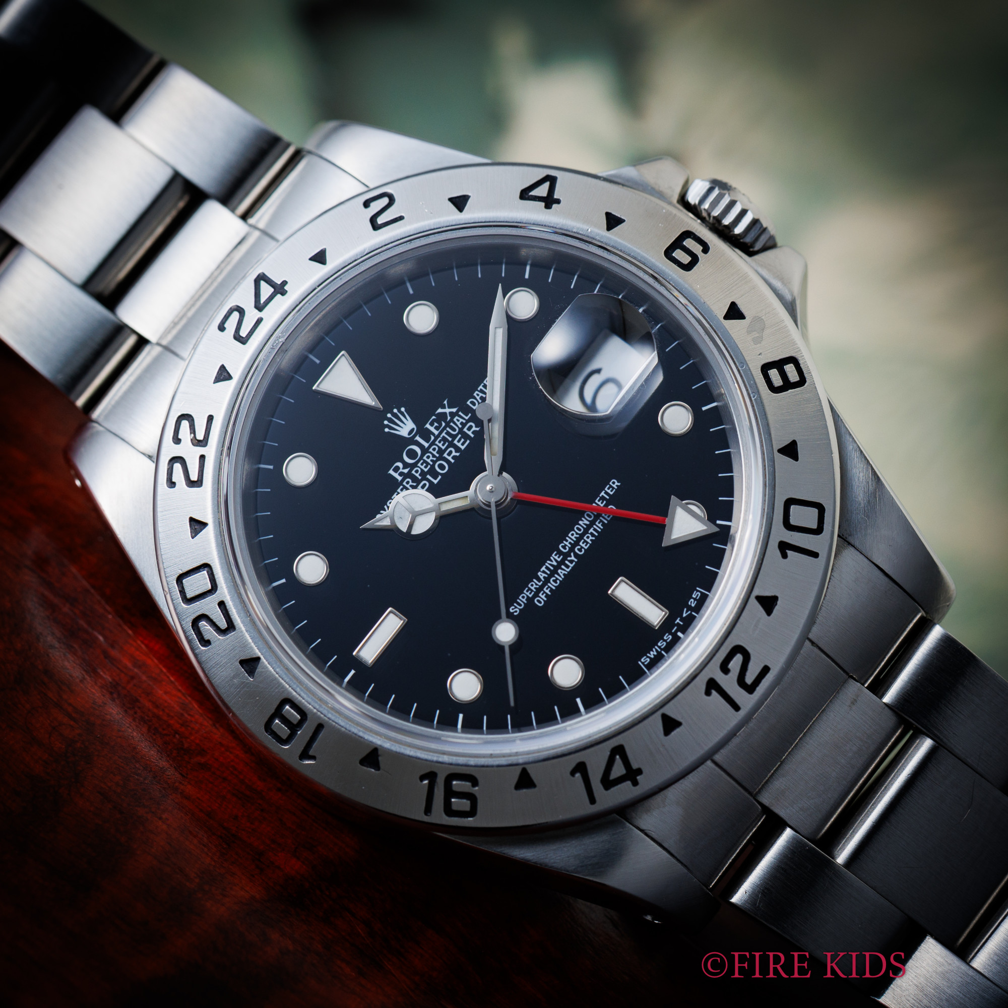 ロレックス 1990～91年製 エクスプローラー2 ブラック 自動巻クロノメーター 純正シングルバックルオイスターブレス 箱ギャラ