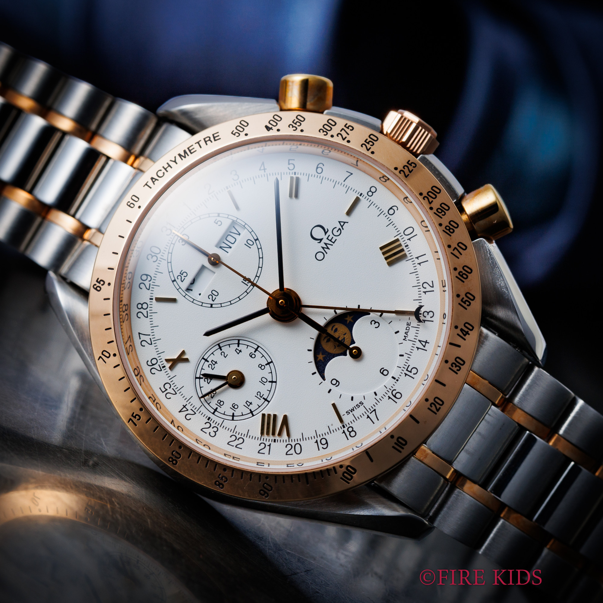 オメガ クラシック PGコンビ 1991年製 トリプルカレンダームーンフェイズクロノグラフ Ref.333620 自動巻 純正コンビブレス ギャラ付