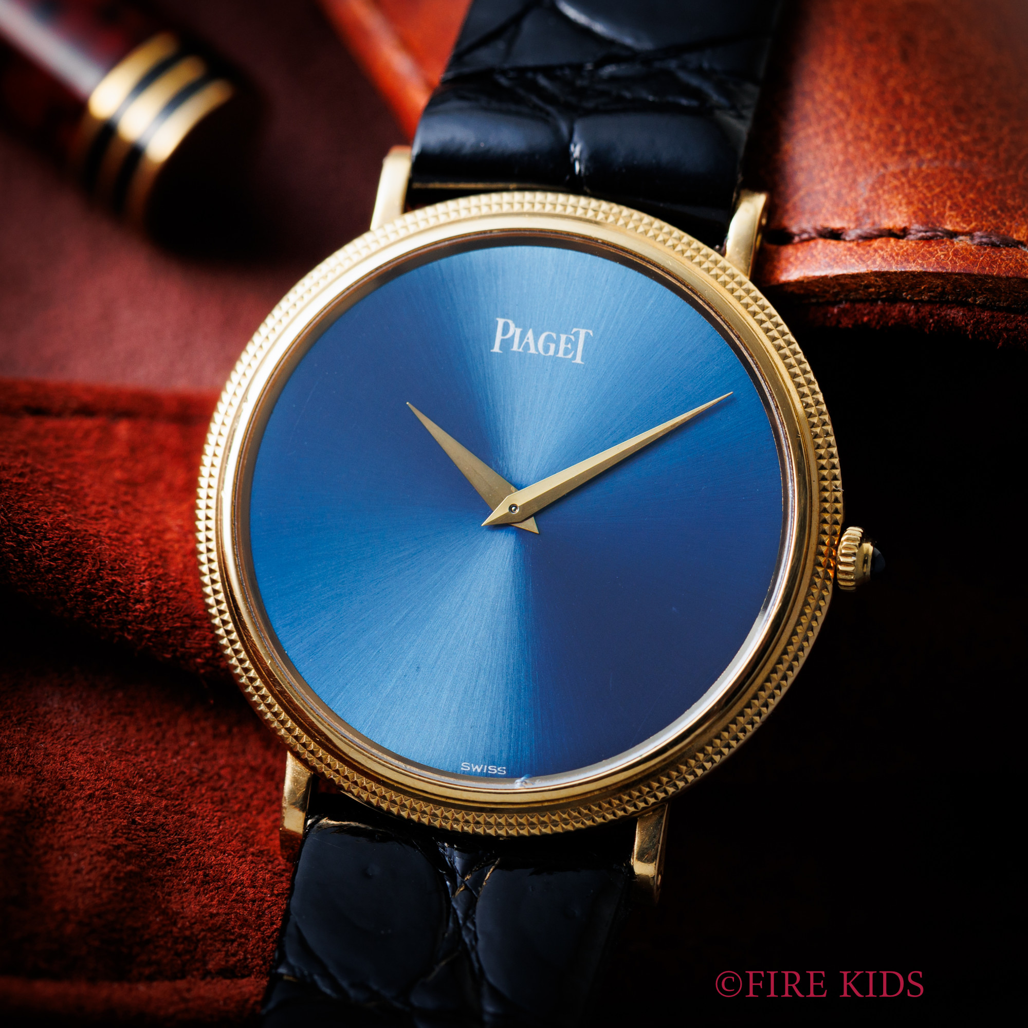 ピアジェ 18金無垢アルティプラノ 1980年代製 Ref.9021 薄型手巻 Cal.9P2 純正金無垢尾錠