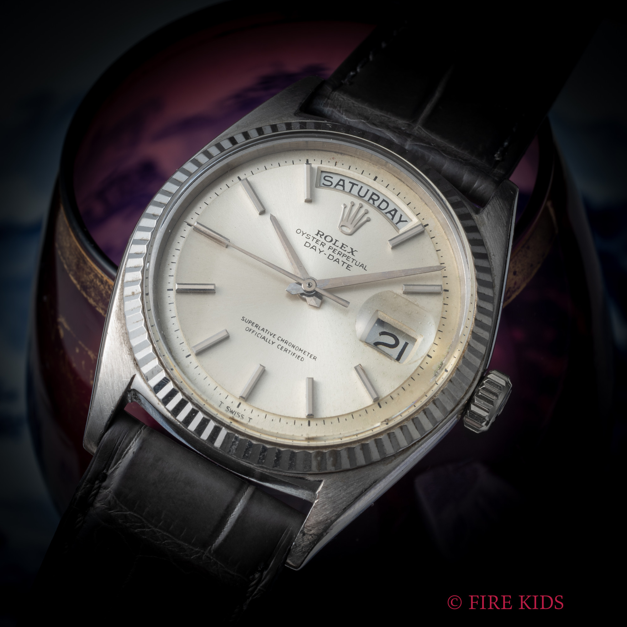 ロレックス 18金無垢ホワイトゴールドデイデイト Ref.1803 1965年製 自動巻クロノメーター 夜光無し