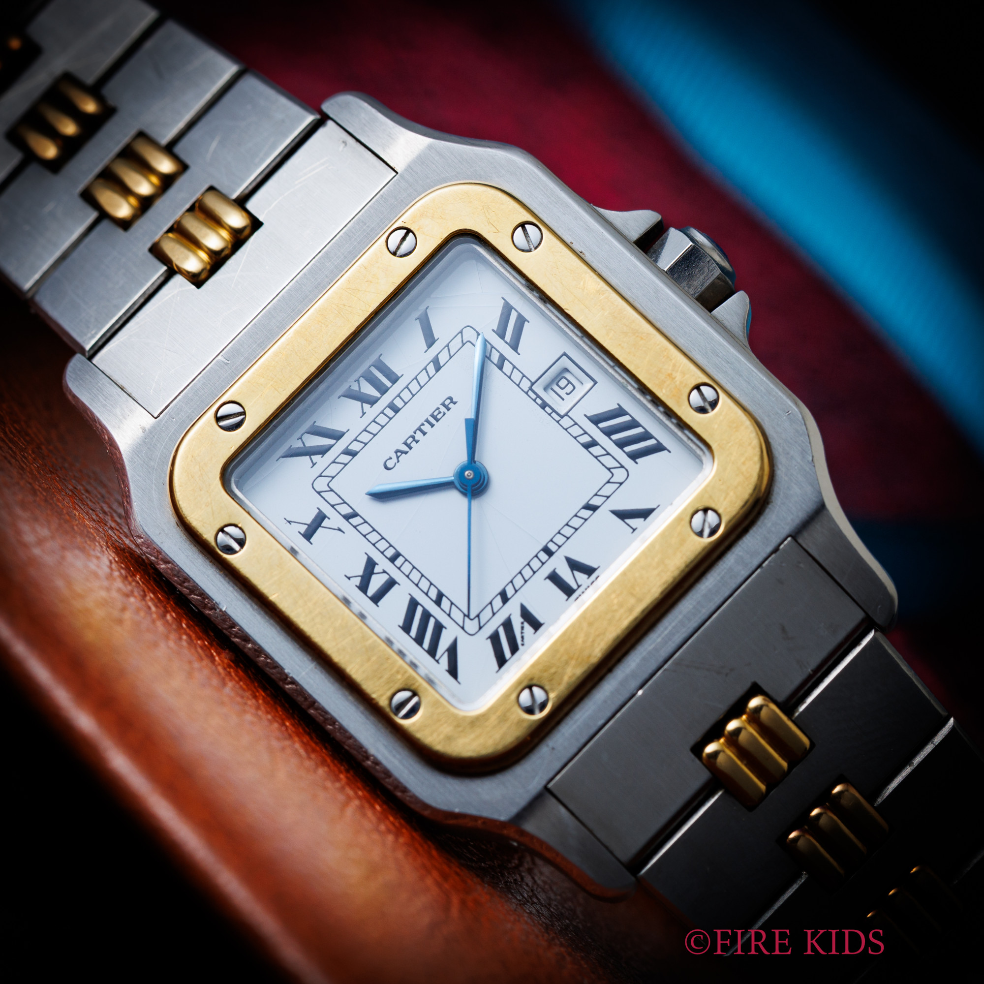 カルティエ サントス カレ LMサイズ コンビ 1980年代製 Ref.2961 自動巻 ゴドロンブレス