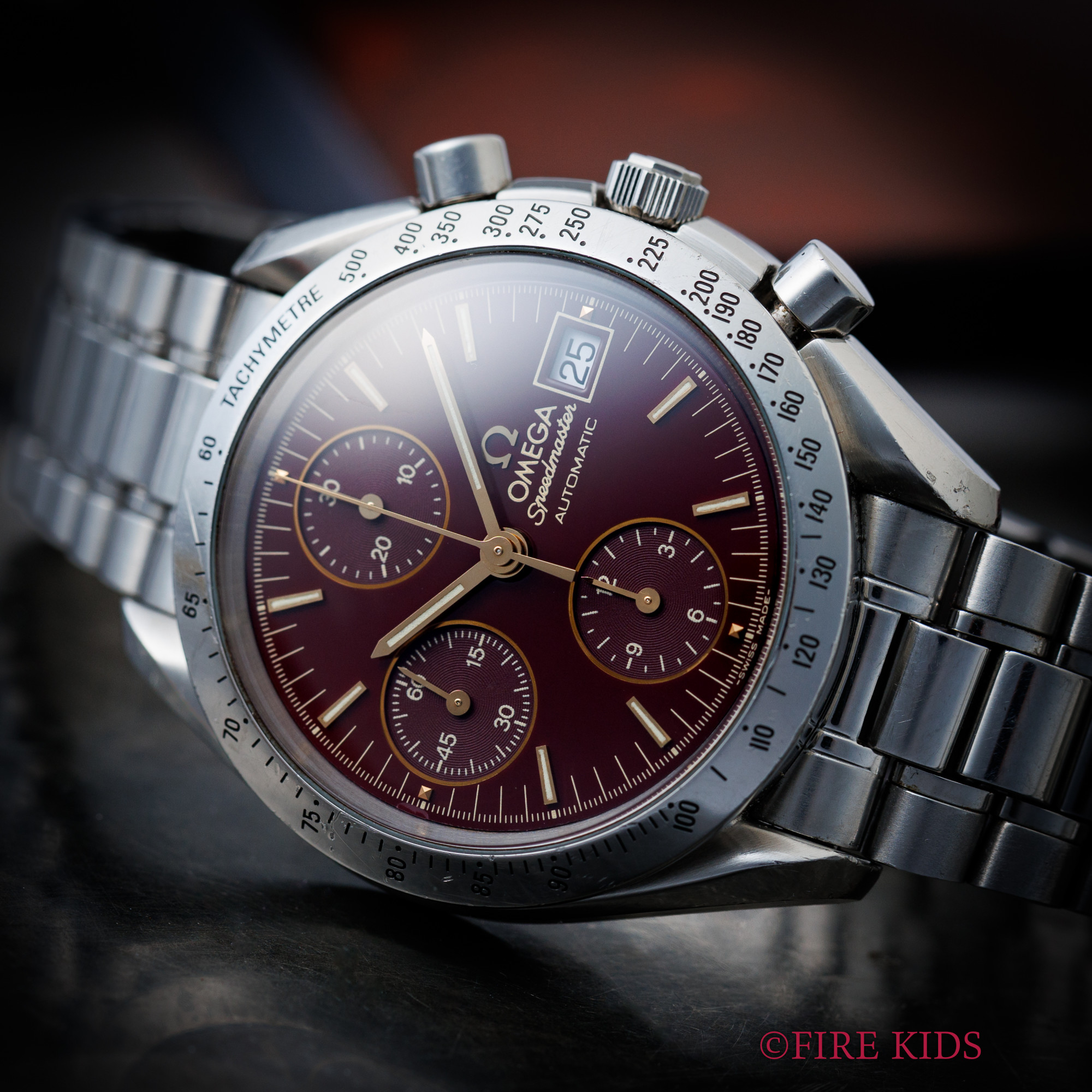 オメガ スピードマスター オートマチック 1995年製 レッドダイヤル 自動巻き 純正ブレス付き