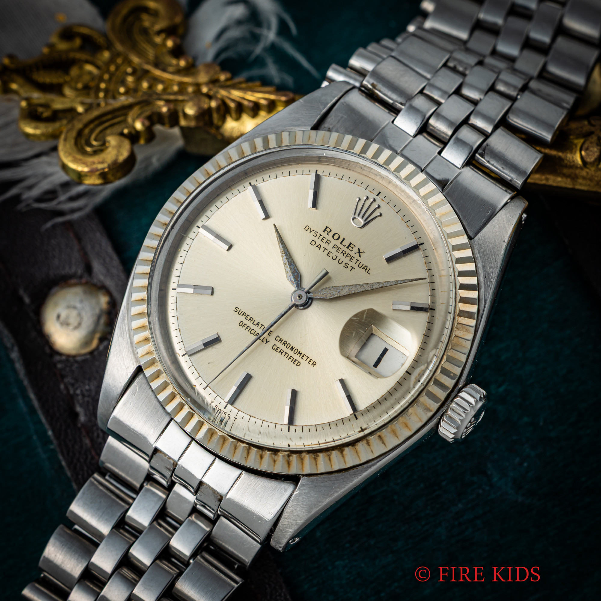 ロレックス デイトジャスト アルファハンド Ref.1601 1964年製 純正ブレス 夜光無し 自動巻き フルーテッドベゼル