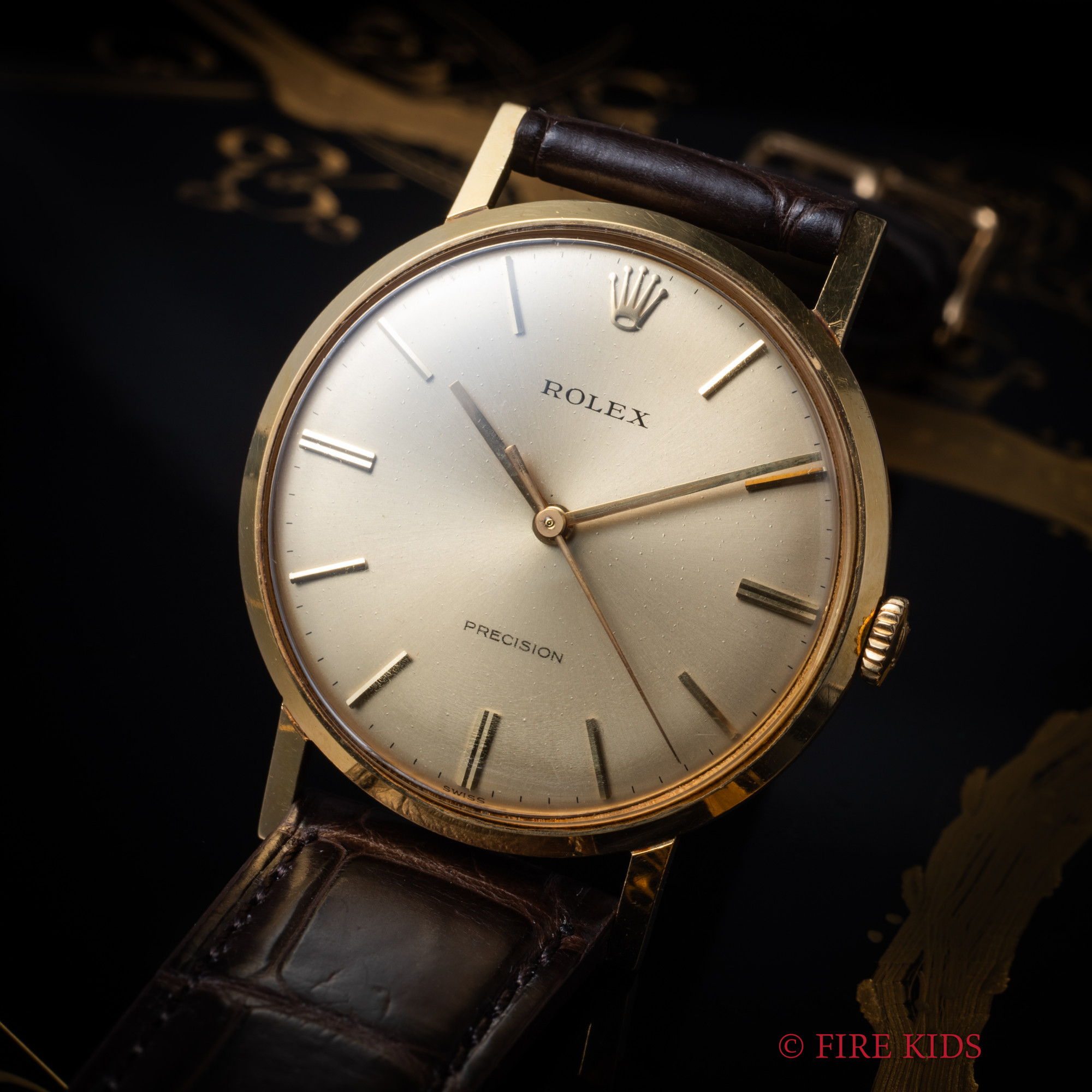 ロレックス 18金無垢プレシジョン 1966年製 Ref.9708 手巻 Cal.1225