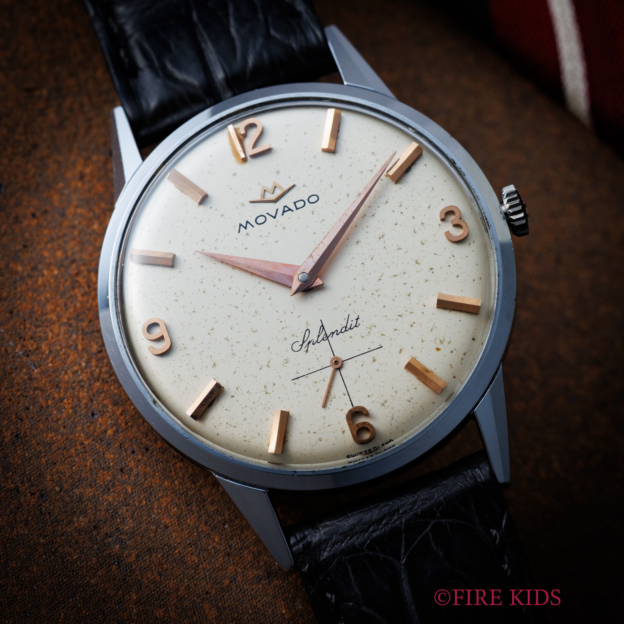 モバード MOVADO スプレンディド 1950年代製 手巻 Cal.125 飛びアラビアダイヤル