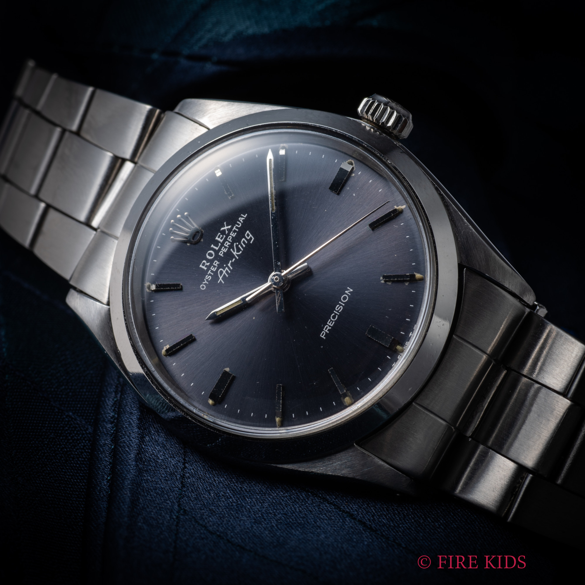 ロレックス エアキング Ref.5500 1967年製 自動巻き Cal.1520 ブルーグレー文字盤 純正ブレス付き