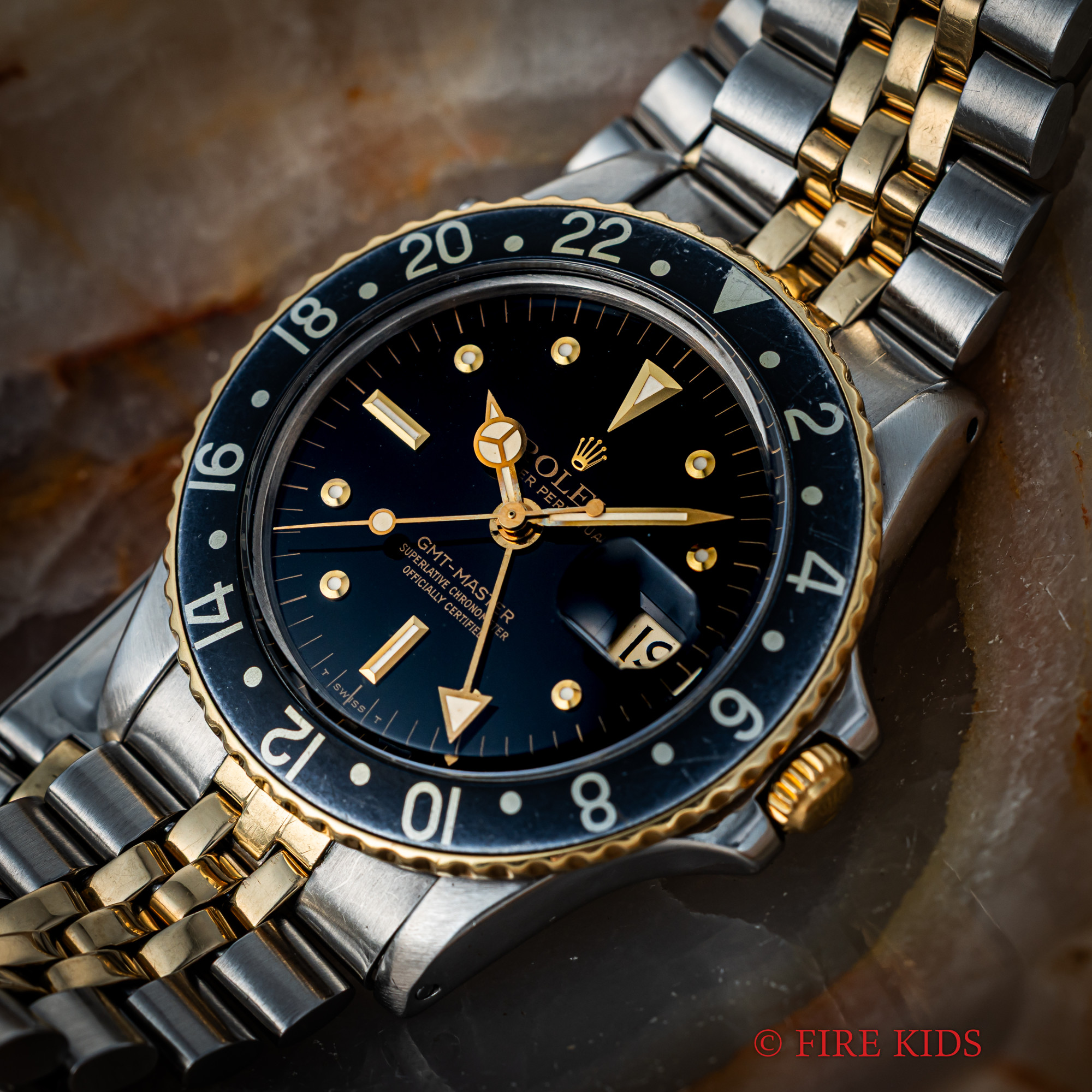 ロレックス ブラックニップル コンビ Ref.1675/3 1970年製 USジュビリー 自動巻き パイロットウォッチ ハック付き