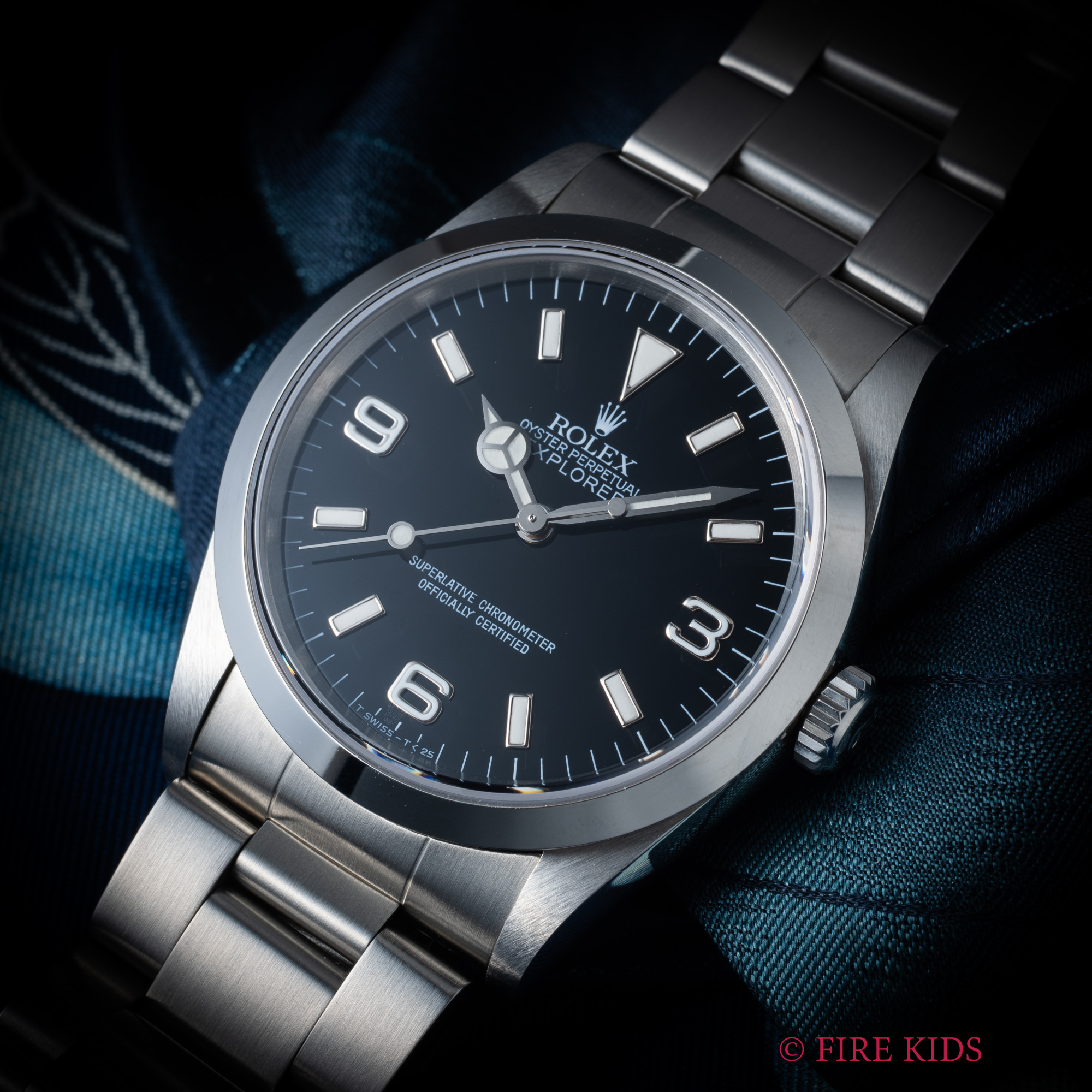 ロレックス 1997年製 エクスプローラー Ref.14270 自動巻クロノメーター オールトリチウム 純正ステンレスブレス 箱ギャラ