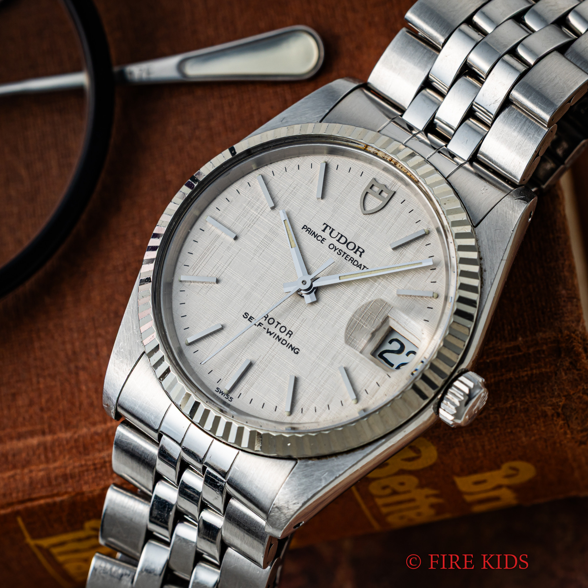 チューダー 1989年製  プリンスオイスターデイト Ref.74034 自動巻 王冠リューズ 純正ステンレスブレス