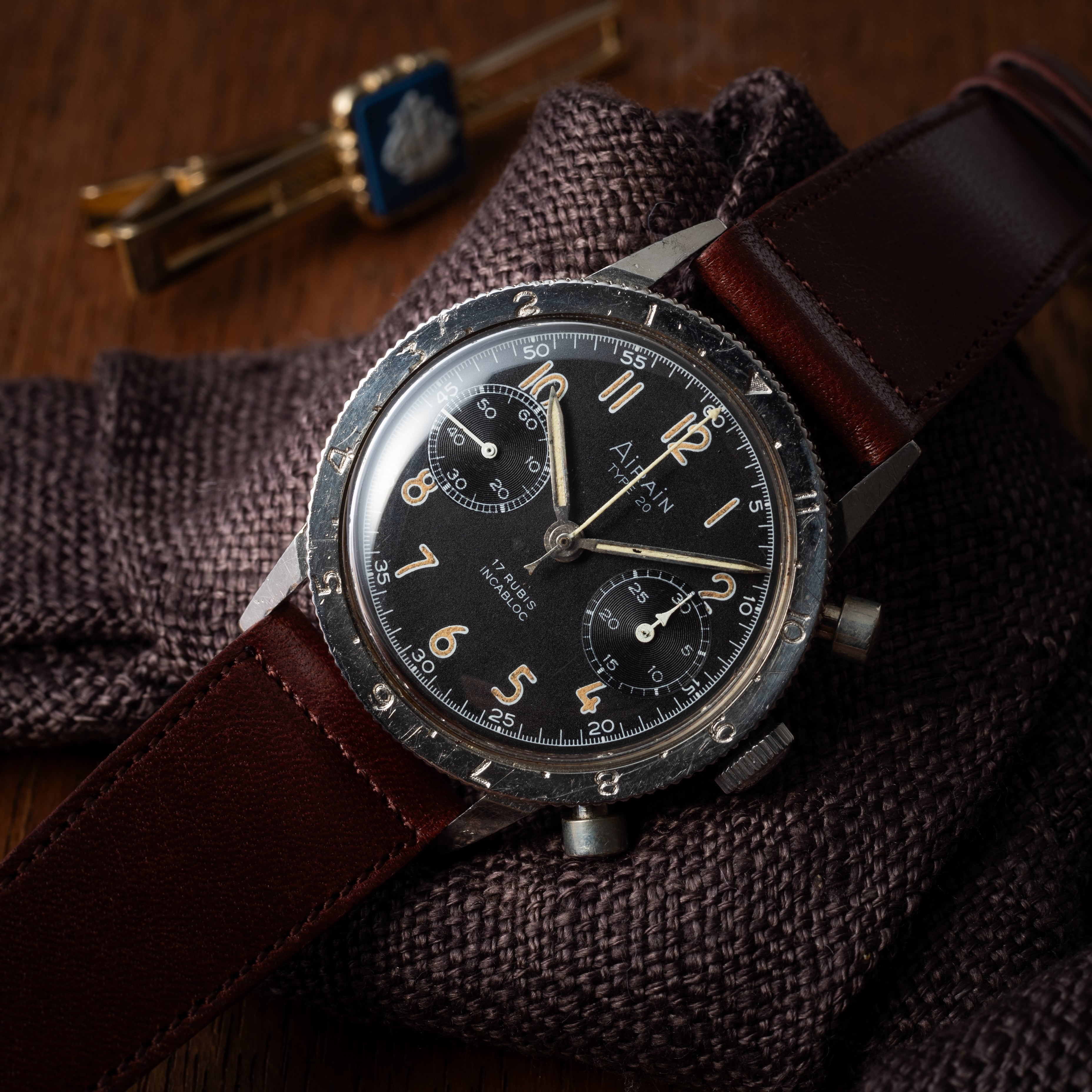 エイラン TYPE20 フランス空軍 フライバックパイロットクロノグラフ 手巻 Cal.222 1960年代製