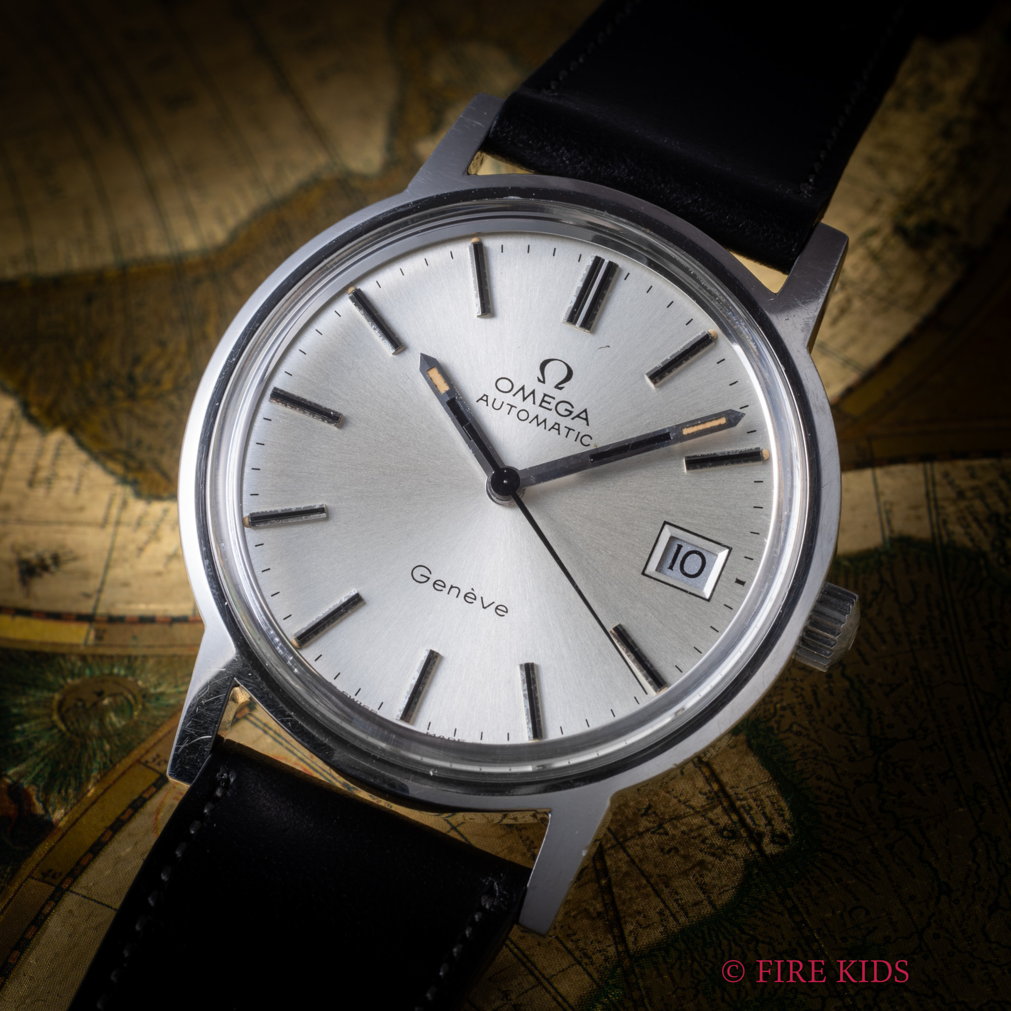 オメガ ジュネーブ 1973年製 Ref.166.0163 ハイビート自動巻 東芝刻印 銀座天賞堂ギャラ