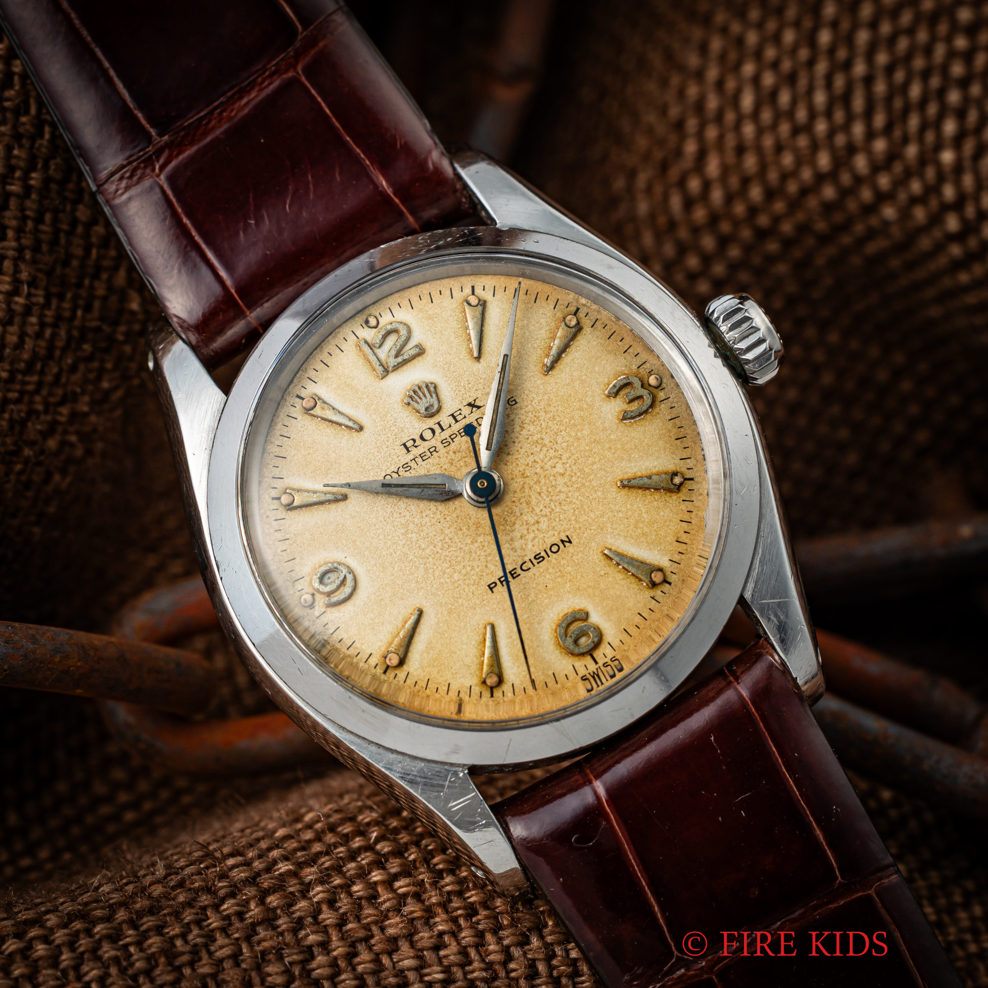 ロレックス スピードキング 1955年製 手巻き Ref.6420 楔インデックス 飛びアラビアダイヤル